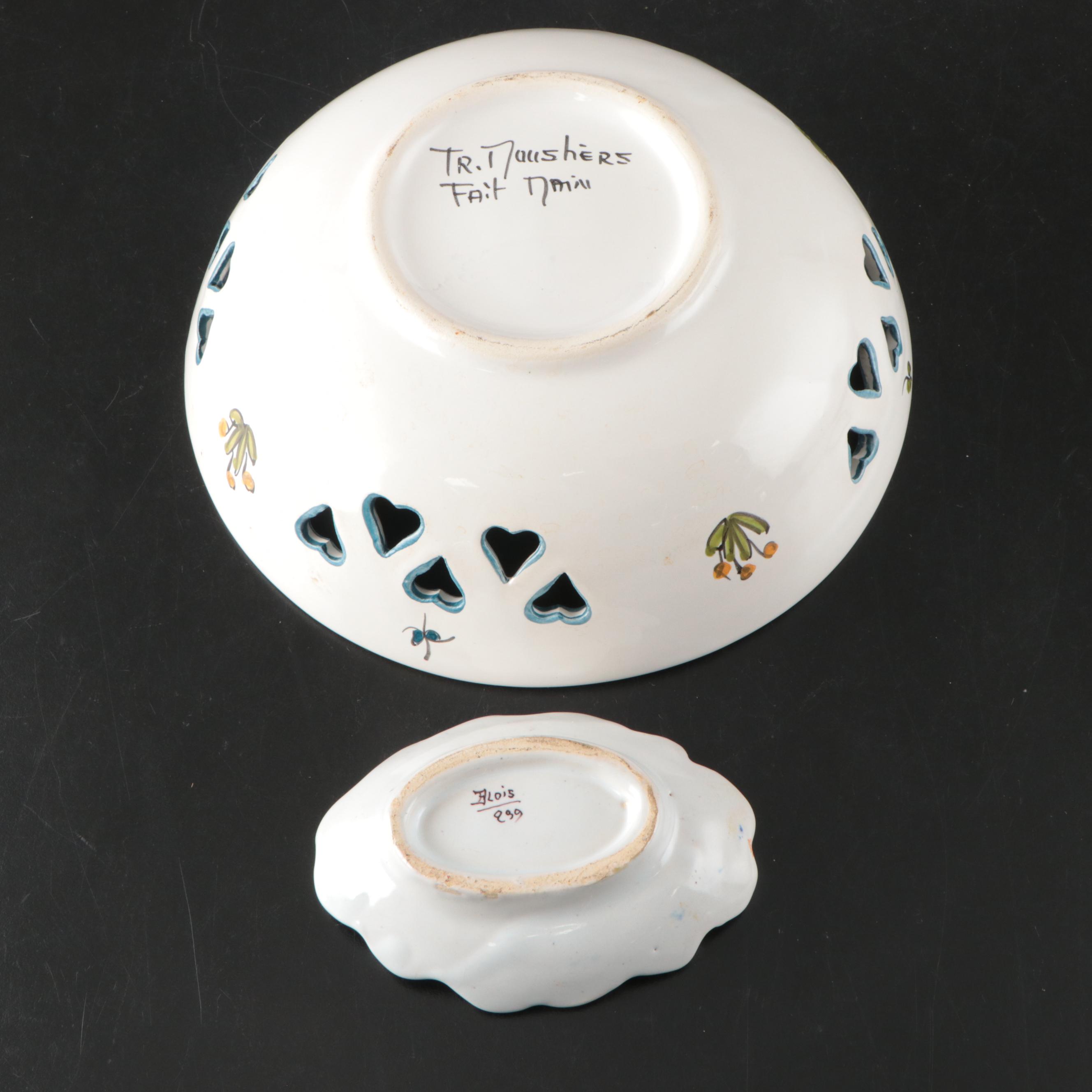 Quimper and Other French Faience Tableware and Accessories, 20th Century