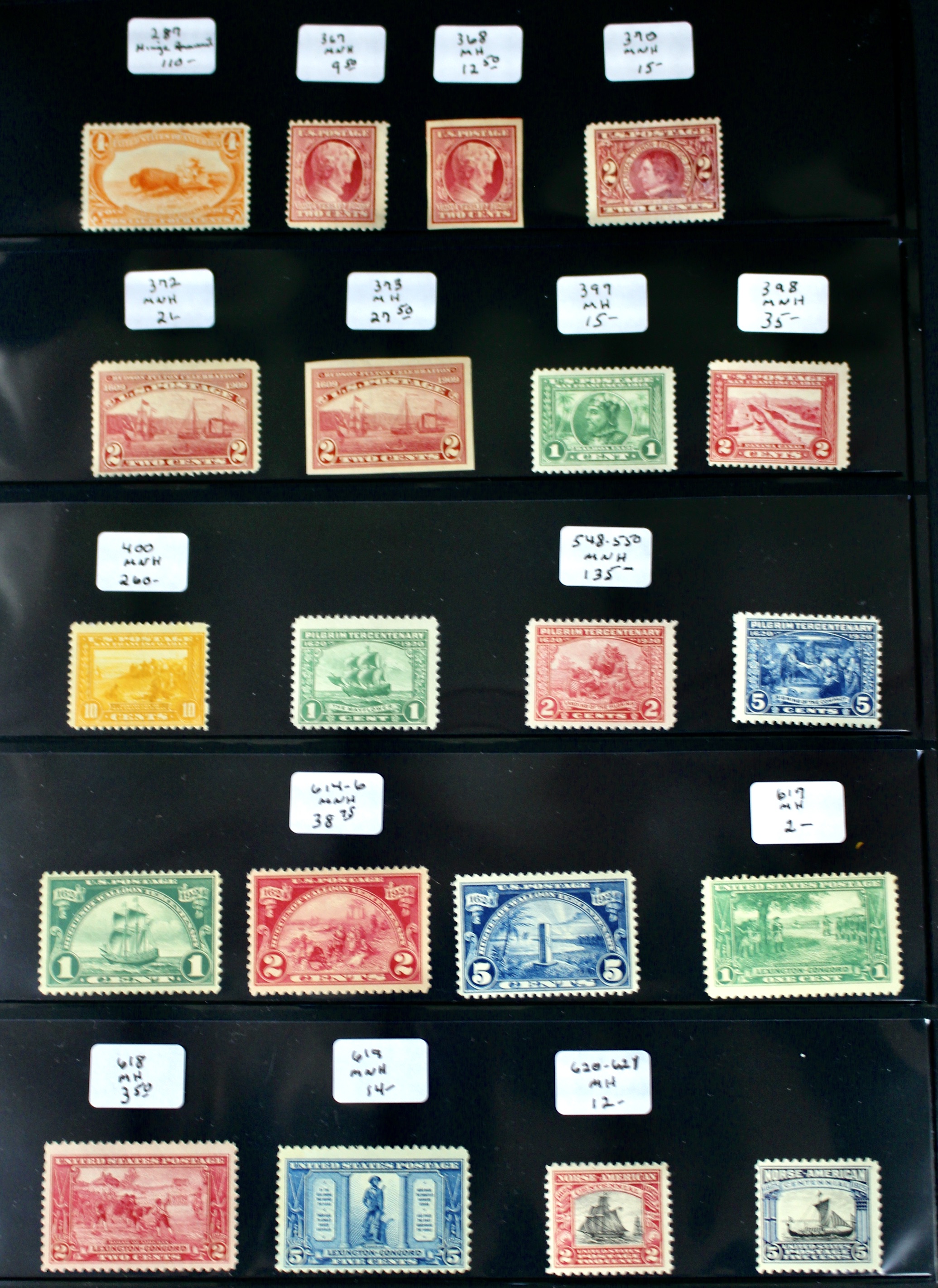 Twenty Mint Condition Late 19th/Early 20th Century U.S. Postage Stamps