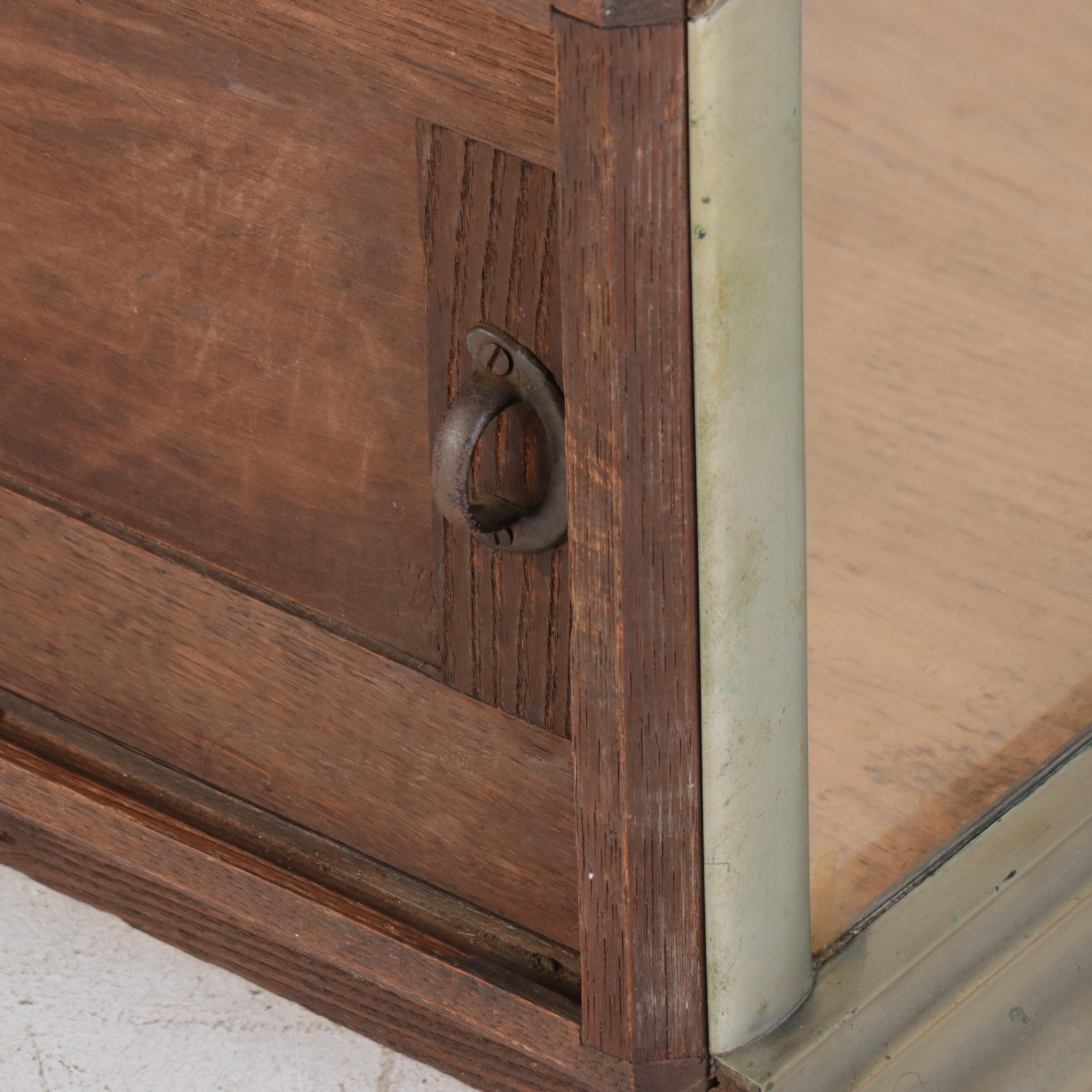 James Irons Nickle Plate and Glass Countertop Curved Display Case