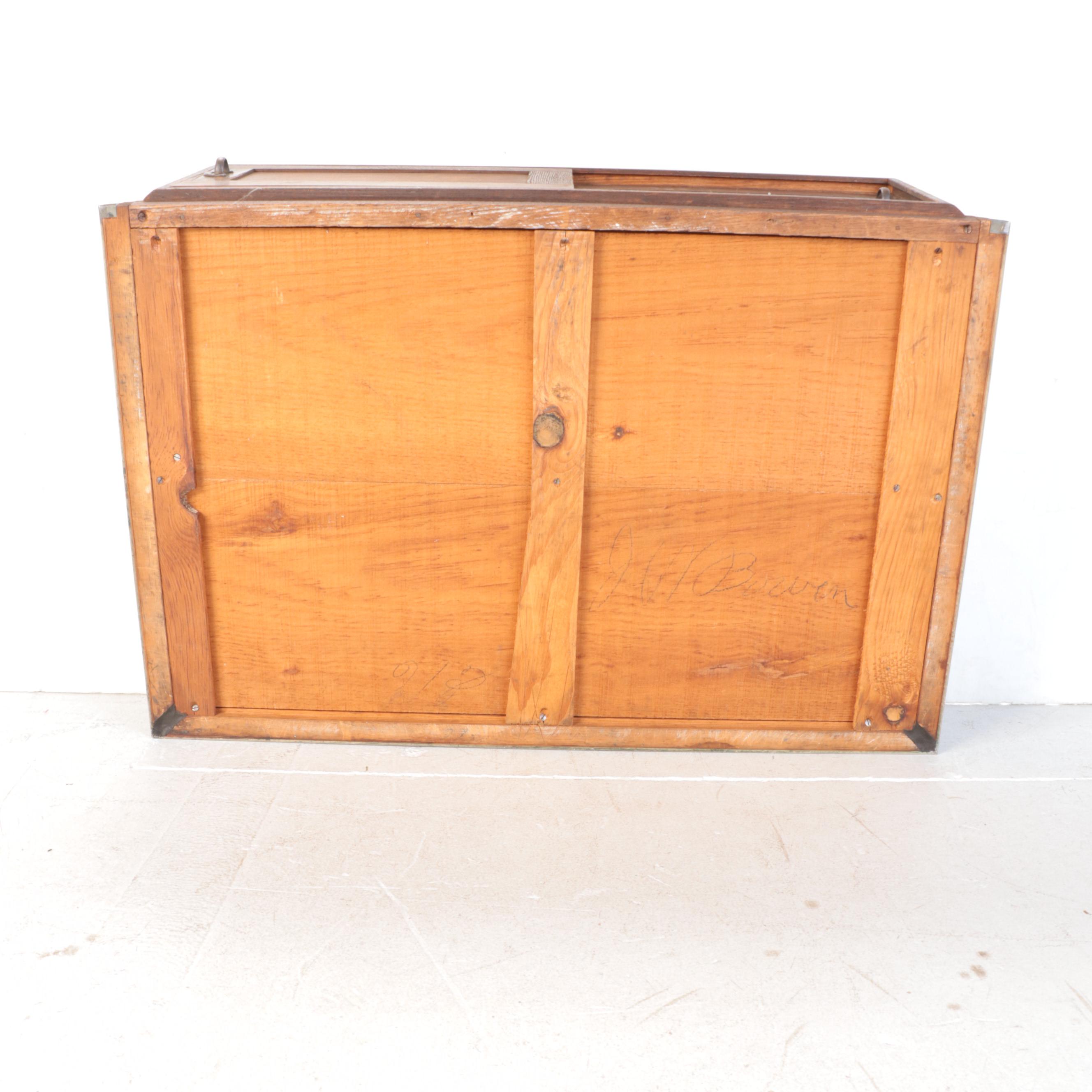 James Irons Nickle Plate and Glass Countertop Curved Display Case