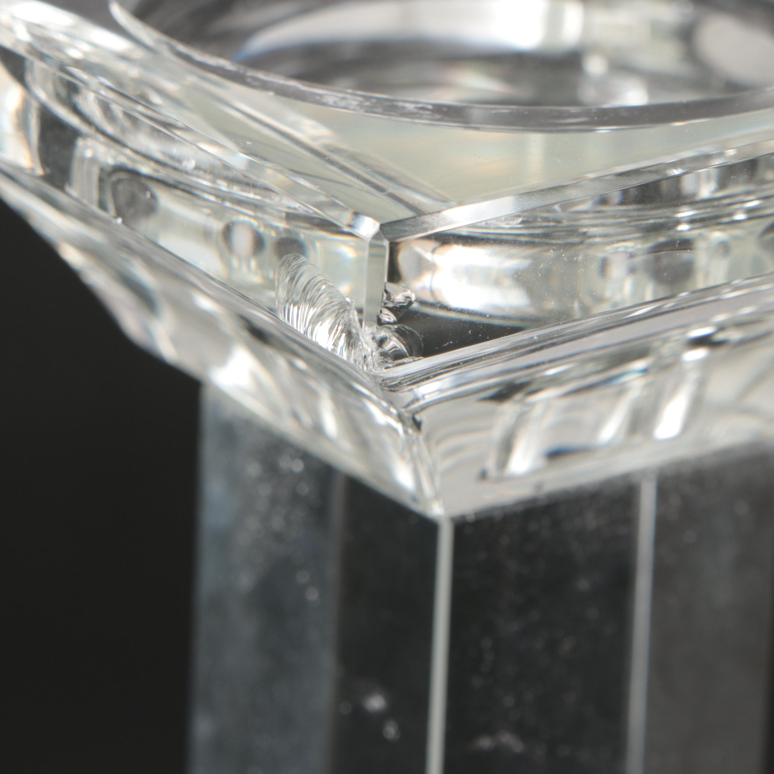 Oleg Cassini "Classic" Crystal Candlestick Pair and Other Candle Holders