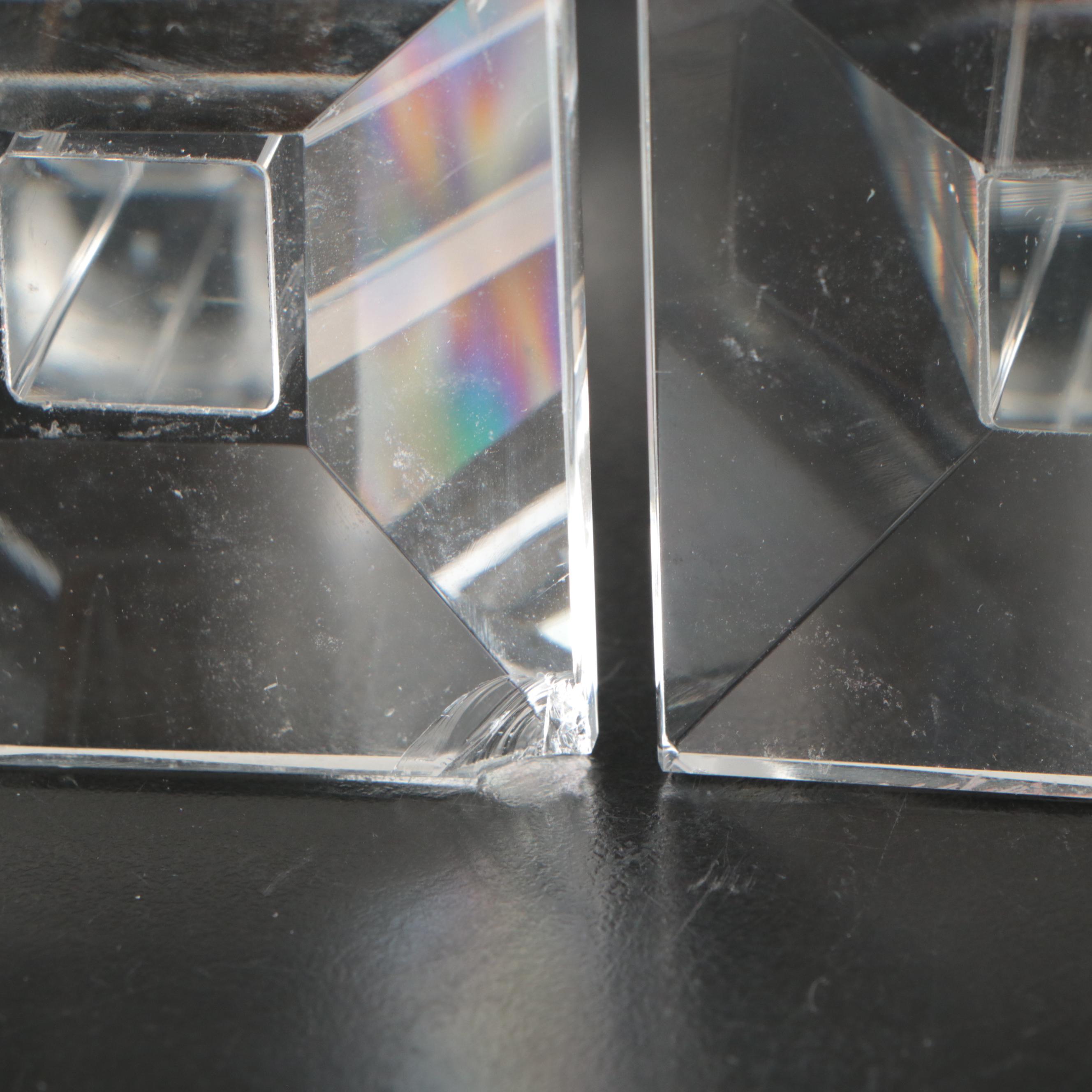 Oleg Cassini "Classic" Crystal Candlestick Pair and Other Candle Holders