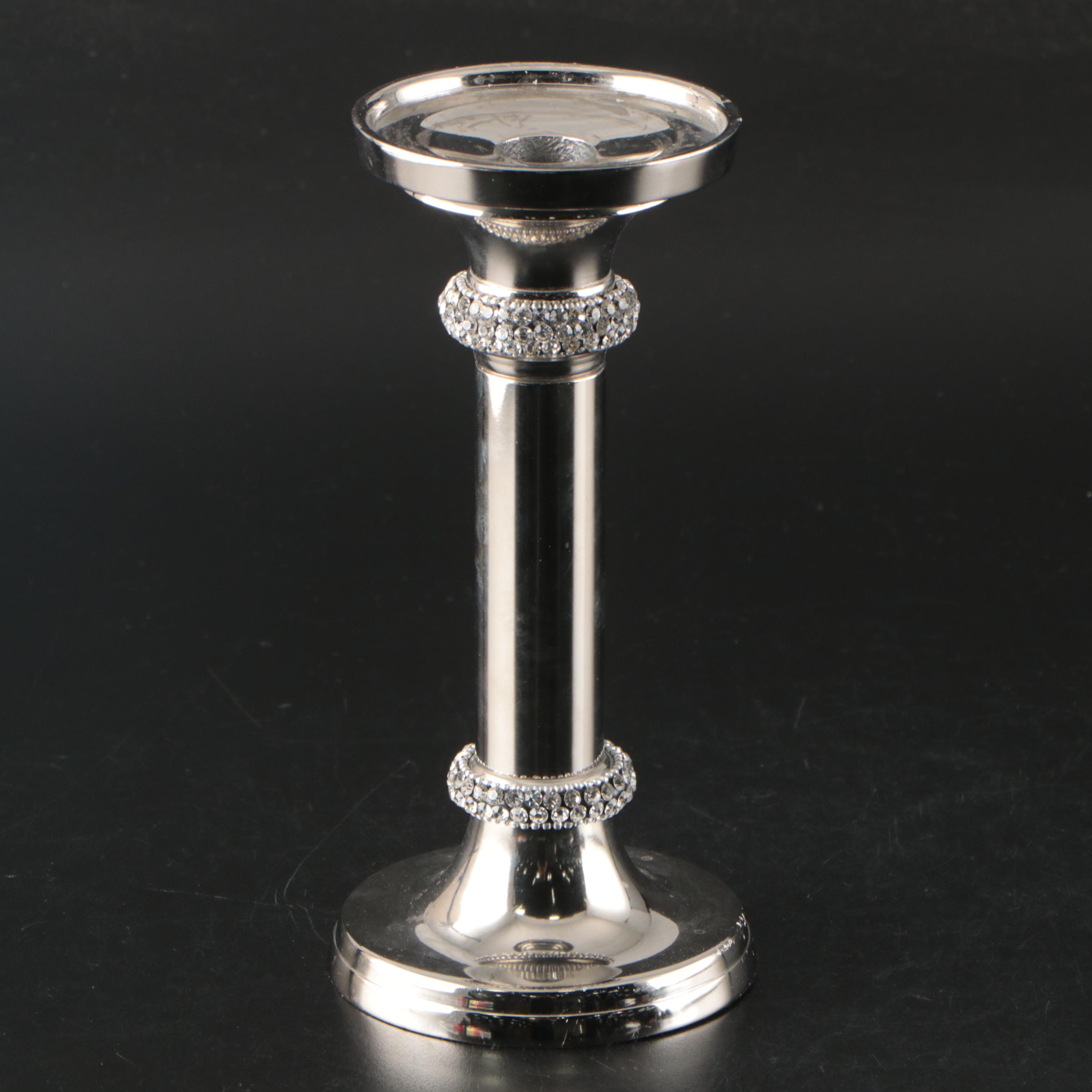 Oleg Cassini "Classic" Crystal Candlestick Pair and Other Candle Holders