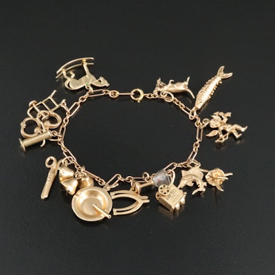 10K and 14K Charm Bracelet