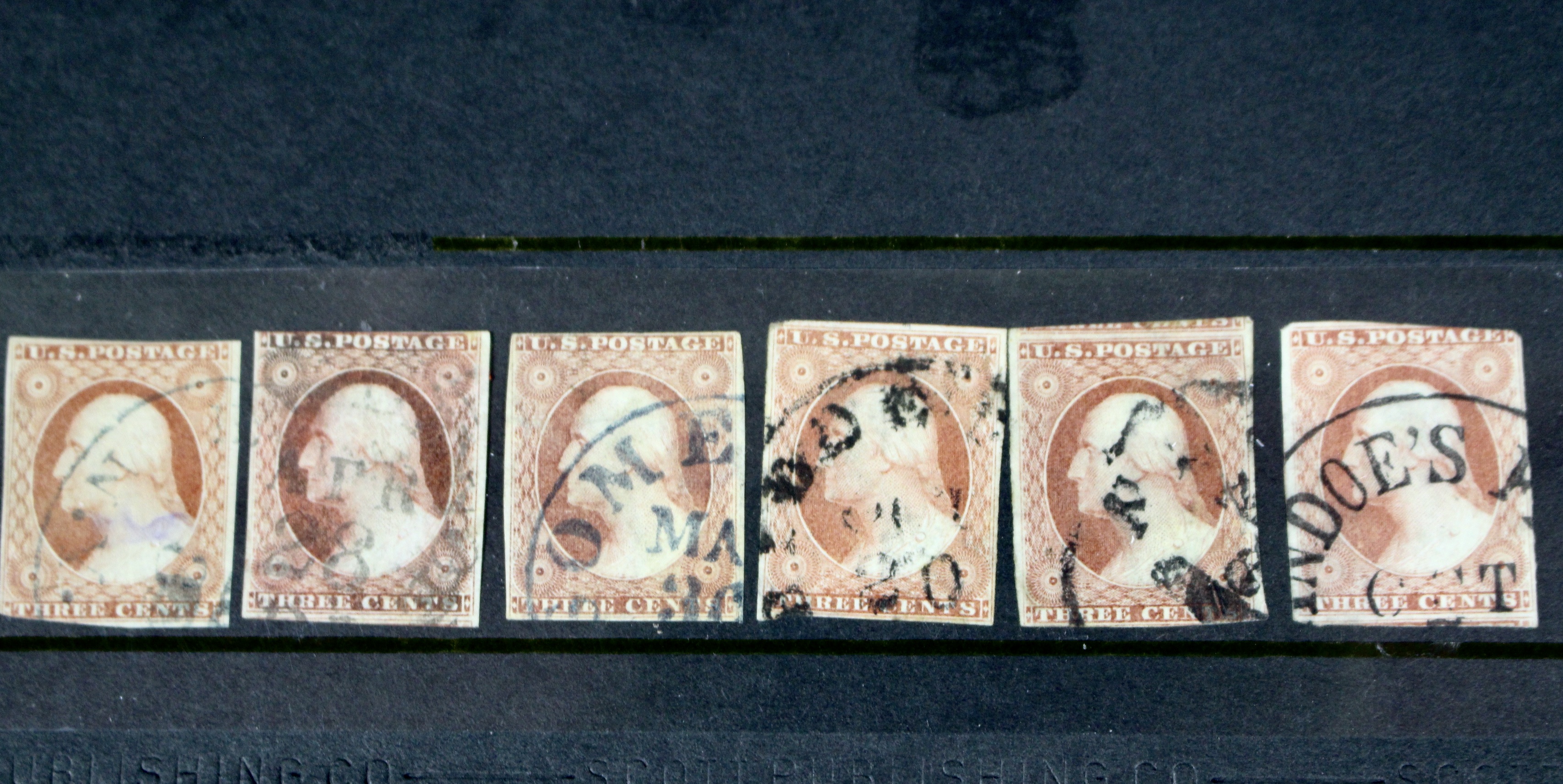 Forty-Eight Imperforate Early U.S. Postage Stamps, Scott 11