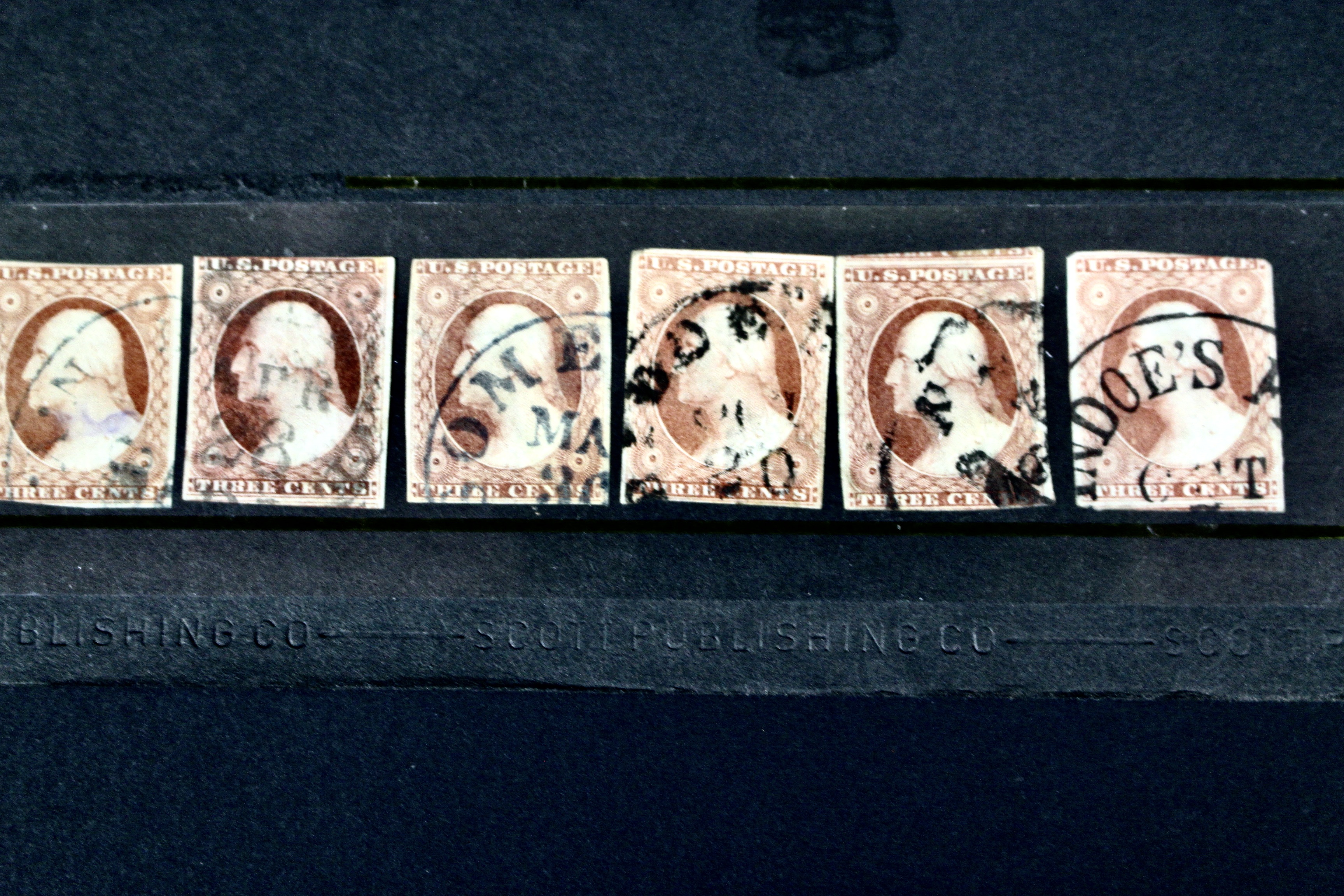 Forty-Eight Imperforate Early U.S. Postage Stamps, Scott 11