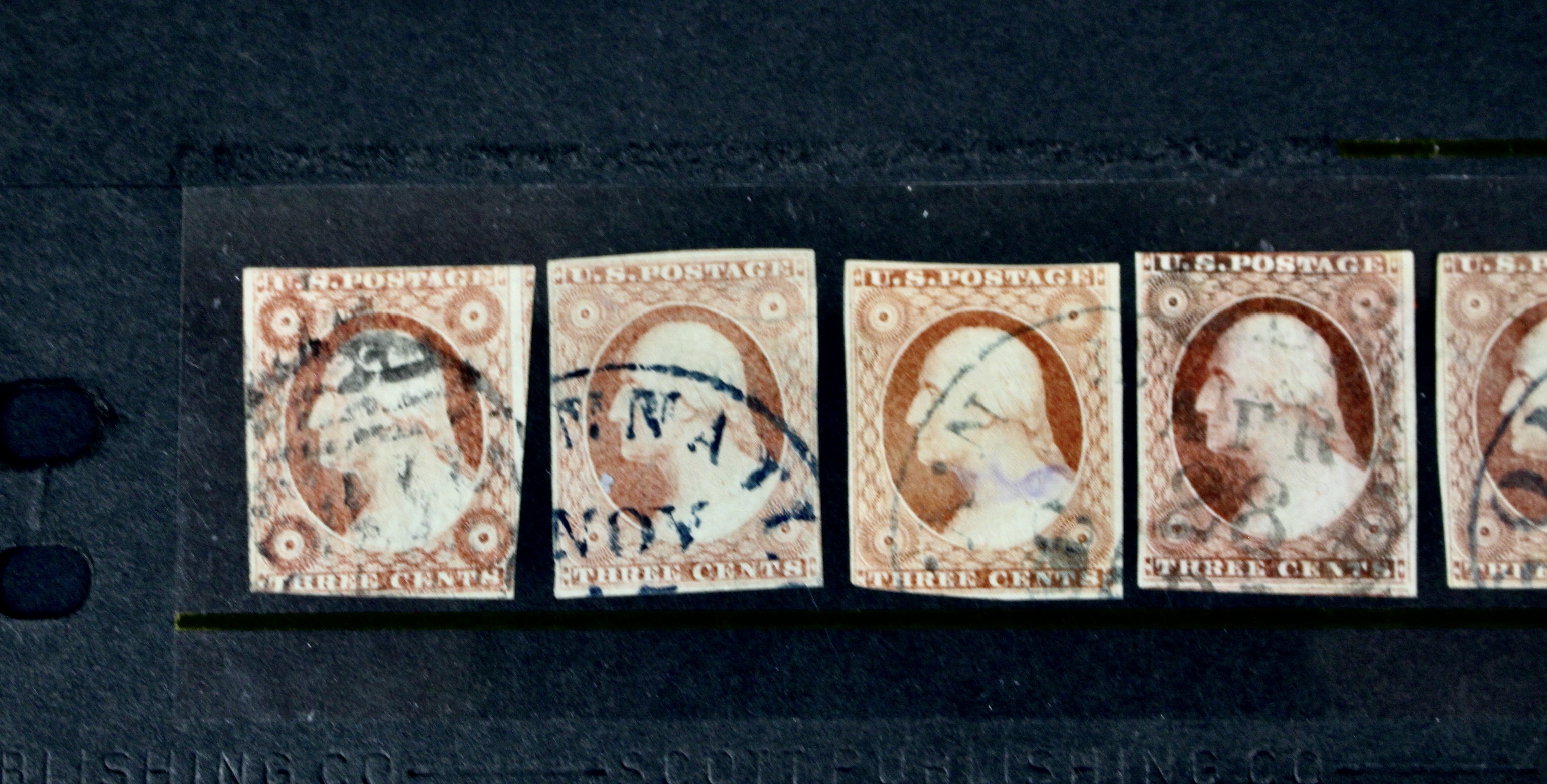 Forty-Eight Imperforate Early U.S. Postage Stamps, Scott 11