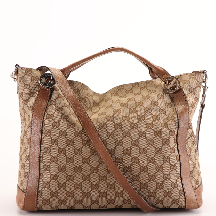 Gucci Miss GG 2Way Tote in GG Canvas and Leather
