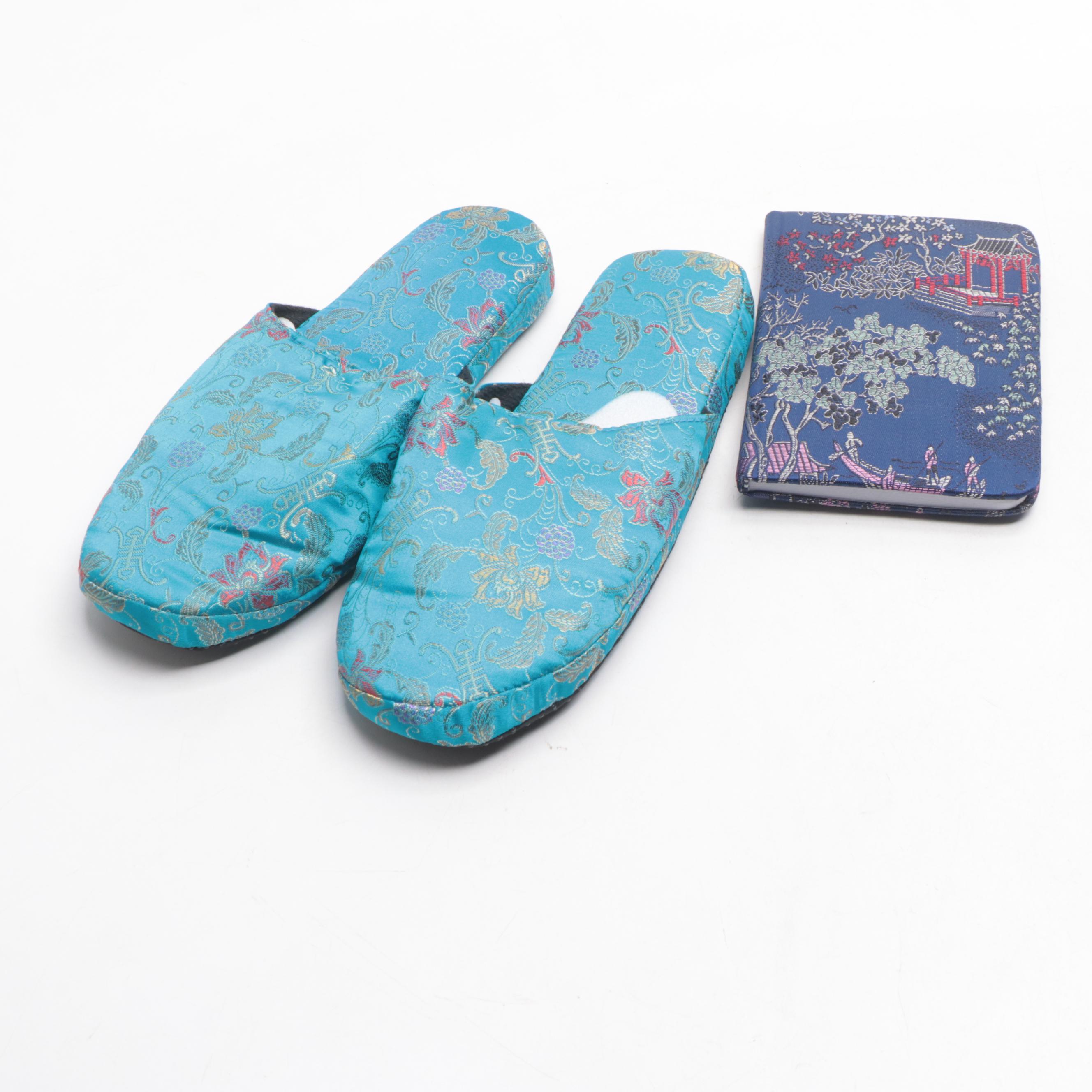 Chinese Painted Plaster Guan Yin with Other Figurine and Accessories