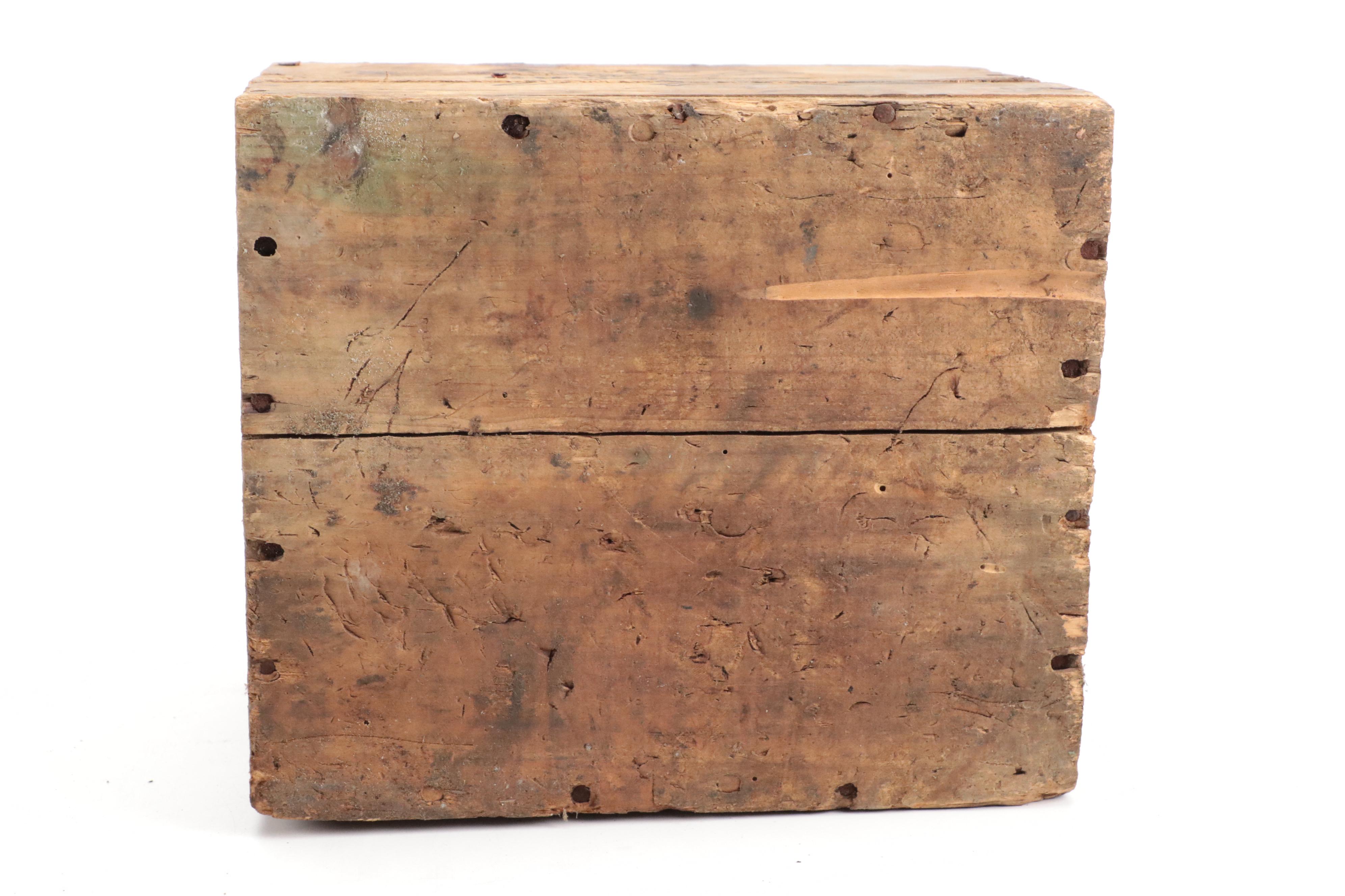 Wooden Tool Box, Screw Drivers, American Flag Décor and Assorted Hardware