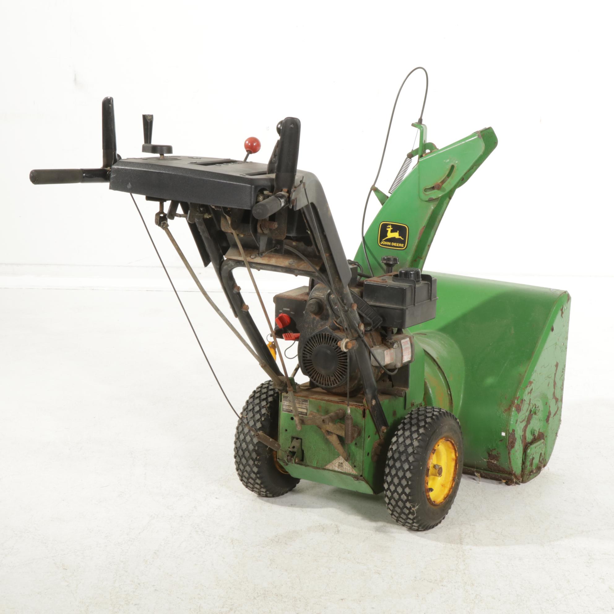 John Deere Model TRS24 Gas Powered Walk Behind Snow Blower