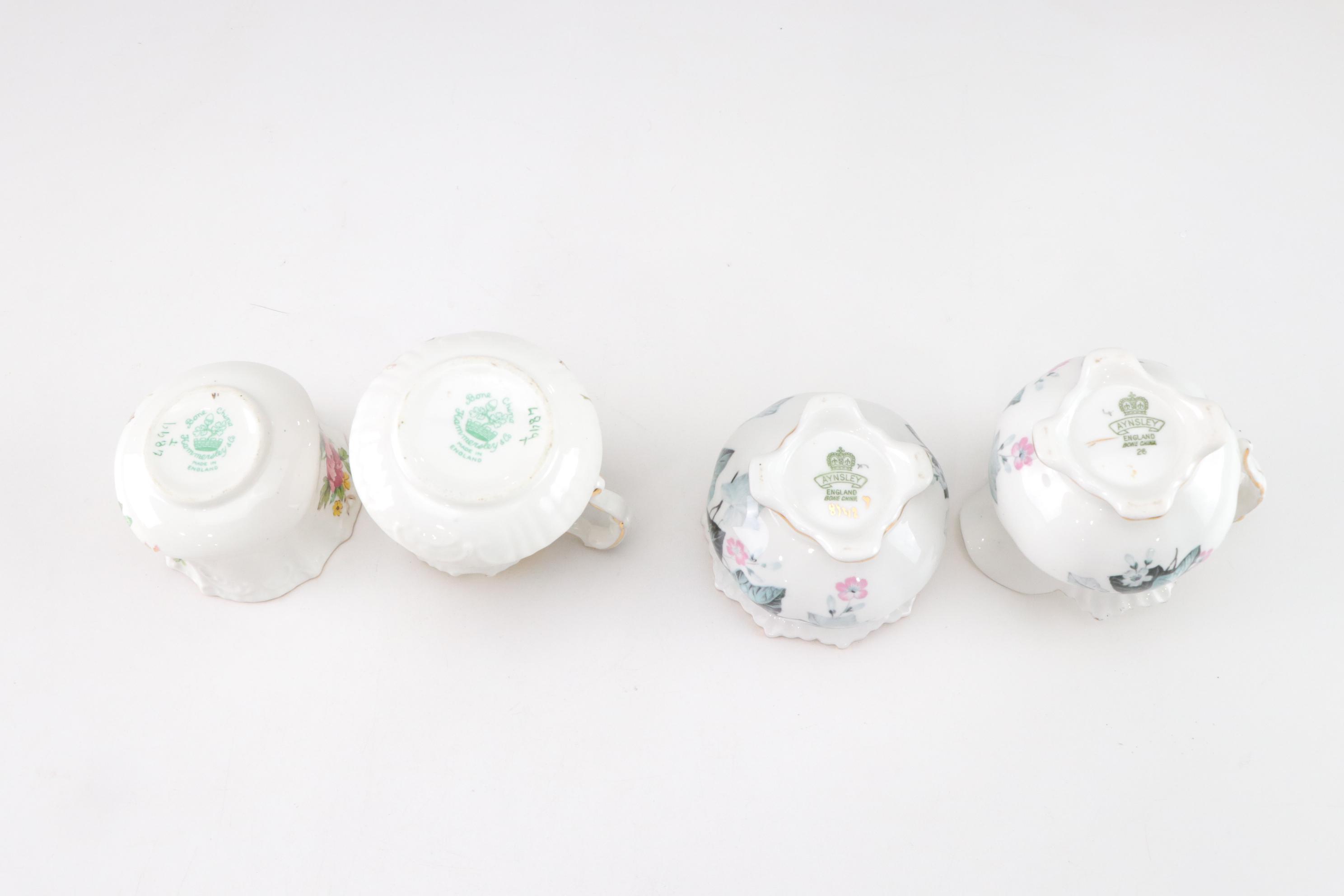 European Bone China Creamer and Sugar Sets Featuring Royal Chelsea "Golden Rose"