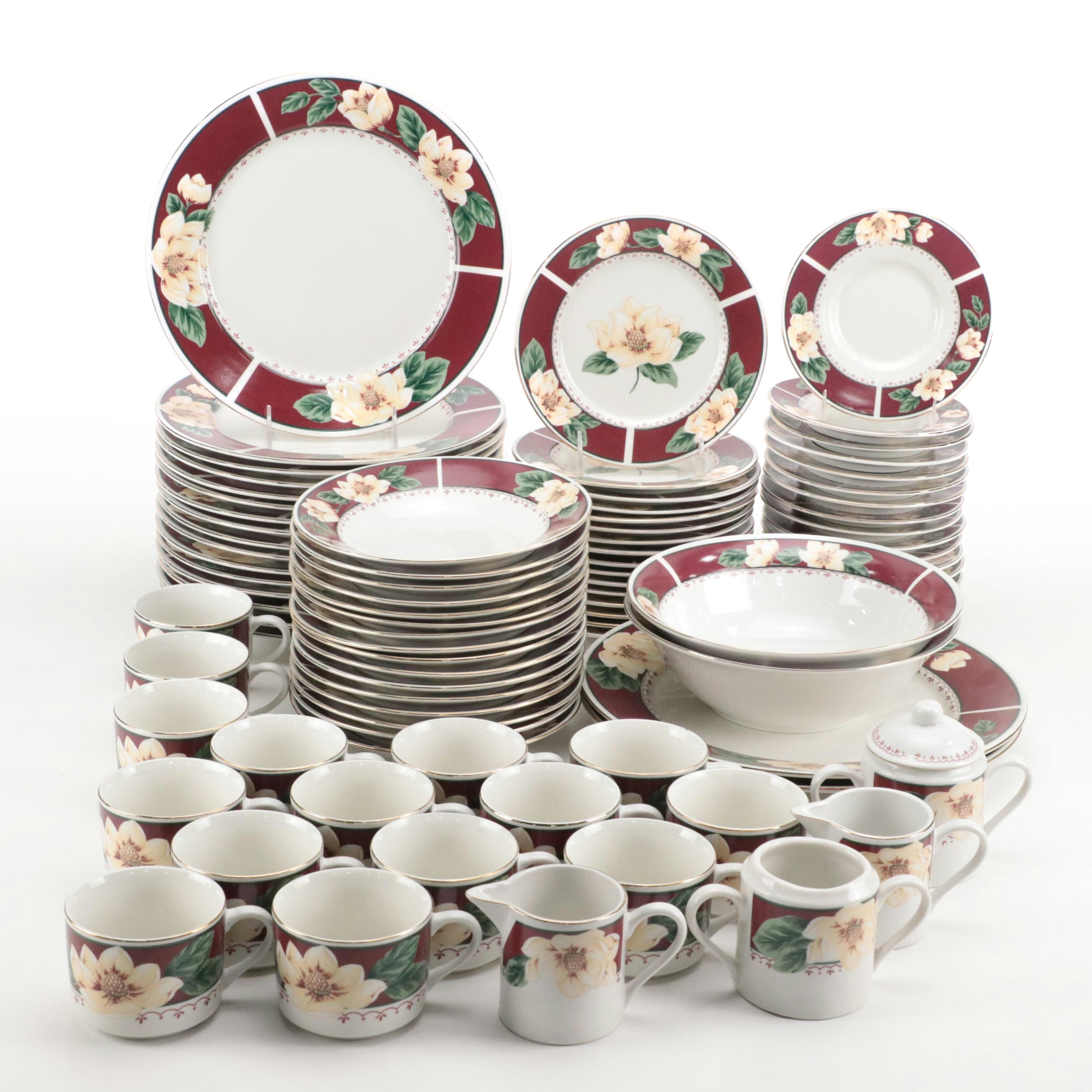Gibson "Magnolia Bloom" Ceramic Dinnerware, 20002002 EBTH