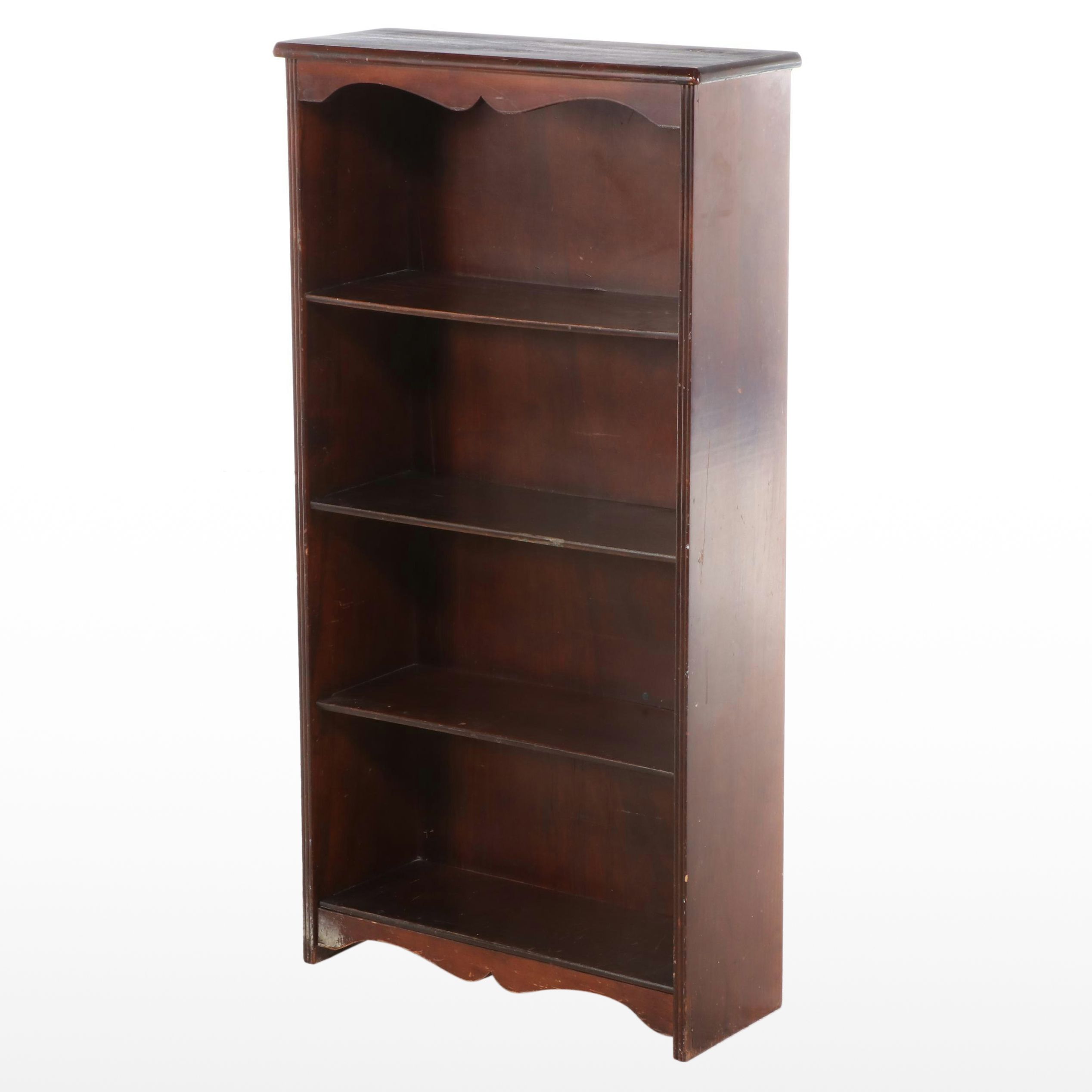 Federal Style Walnut Finish Bookcase, Mid-20th Century