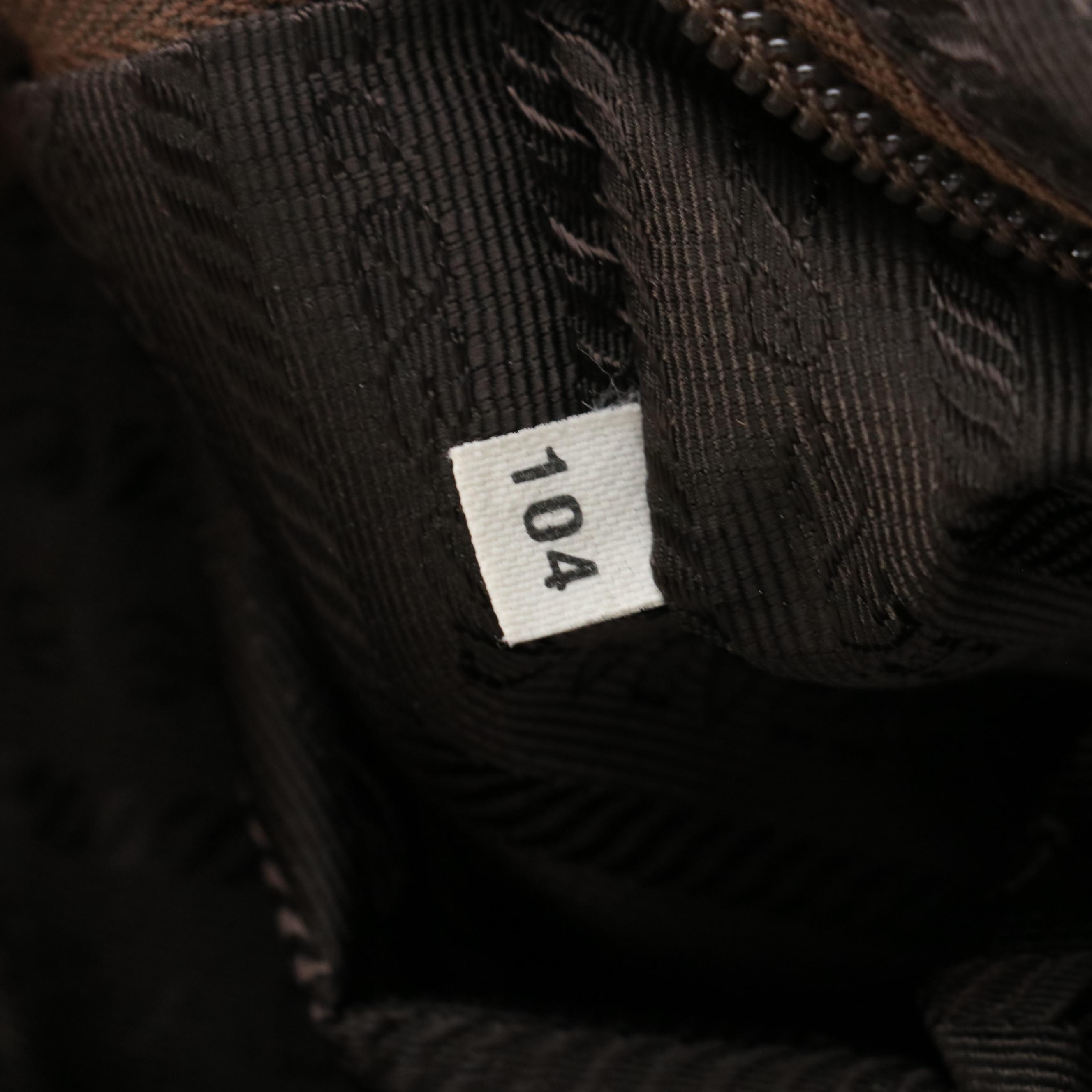 Prada Small Rucksack Backpack in Army Green Nylon and Brown Leather