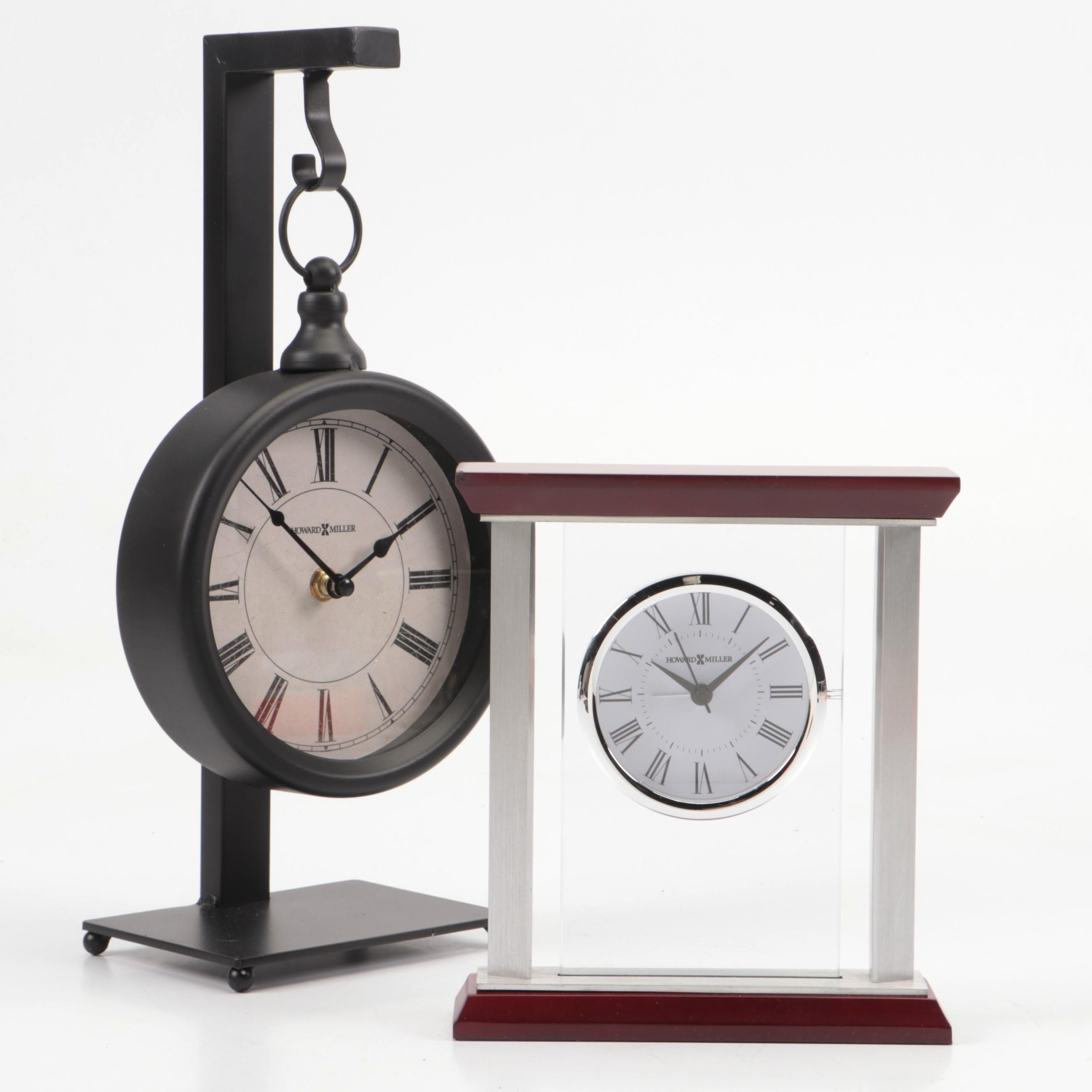Howard Miller Loman Mantel Clock and Micah Desk Clock