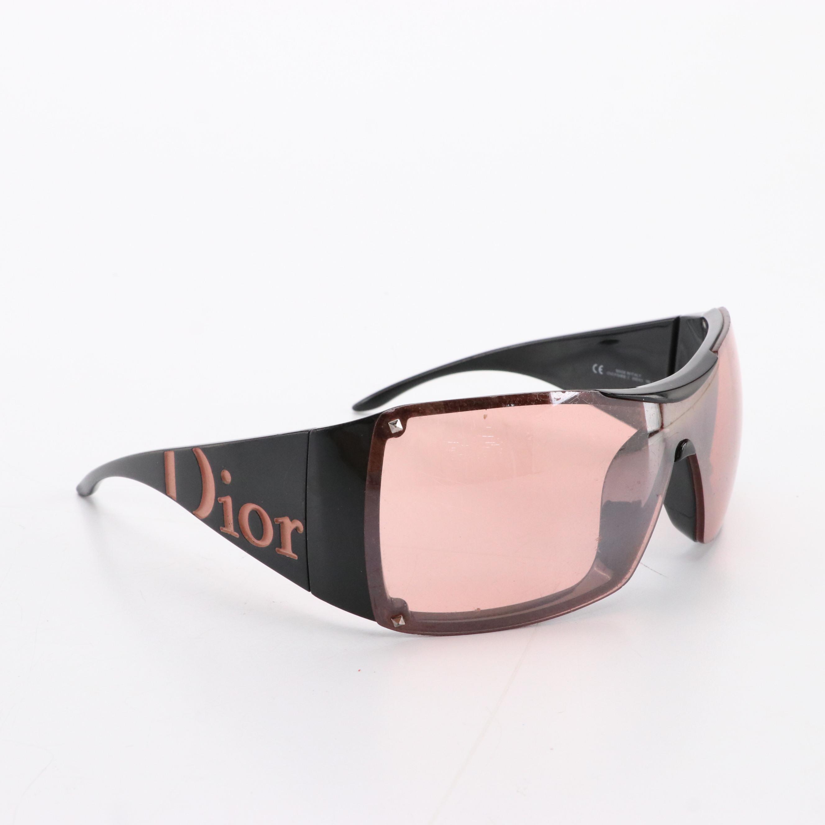 Christian Dior Overshine 2 Pink and Black Shield Sunglasses