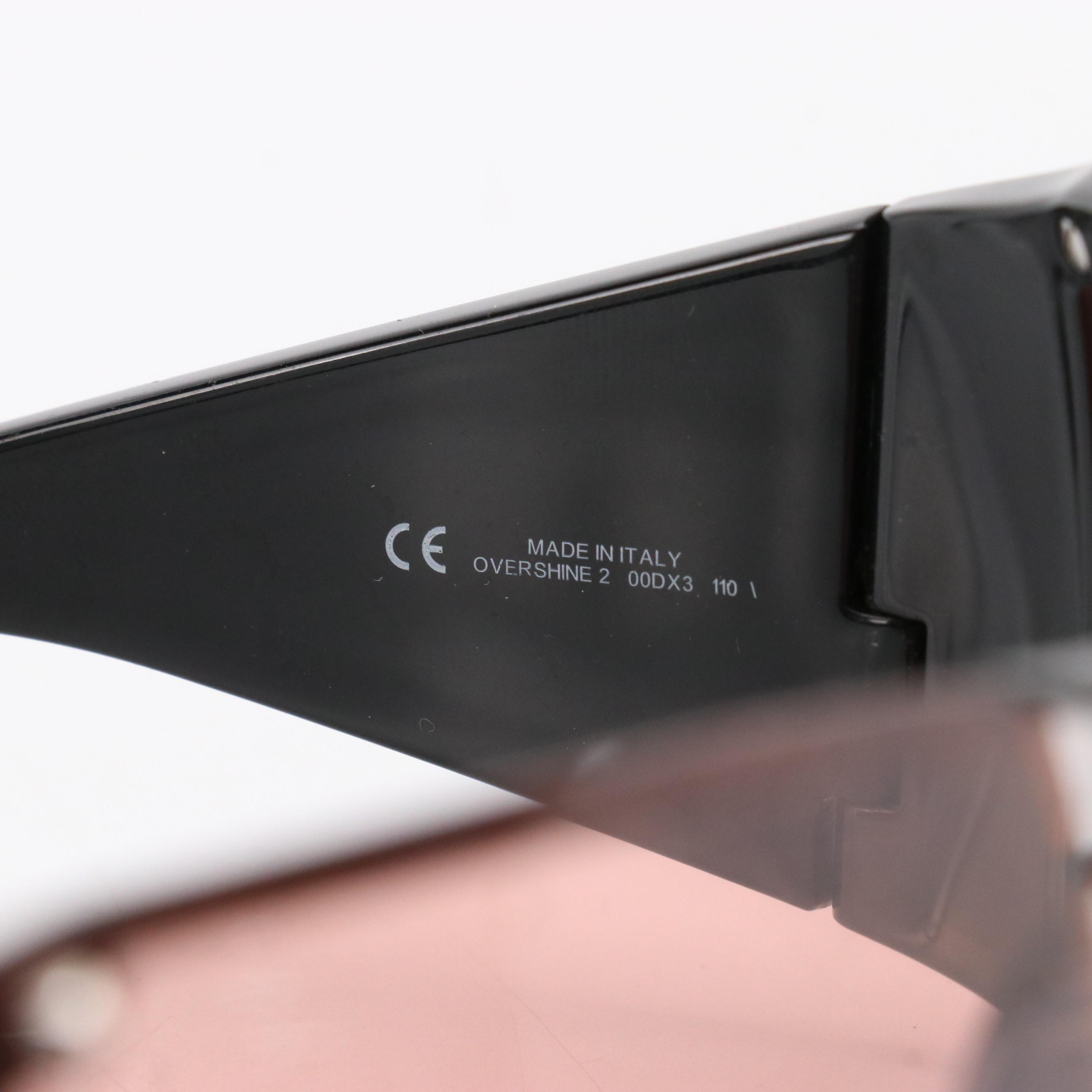 Christian Dior Overshine 2 Pink and Black Shield Sunglasses