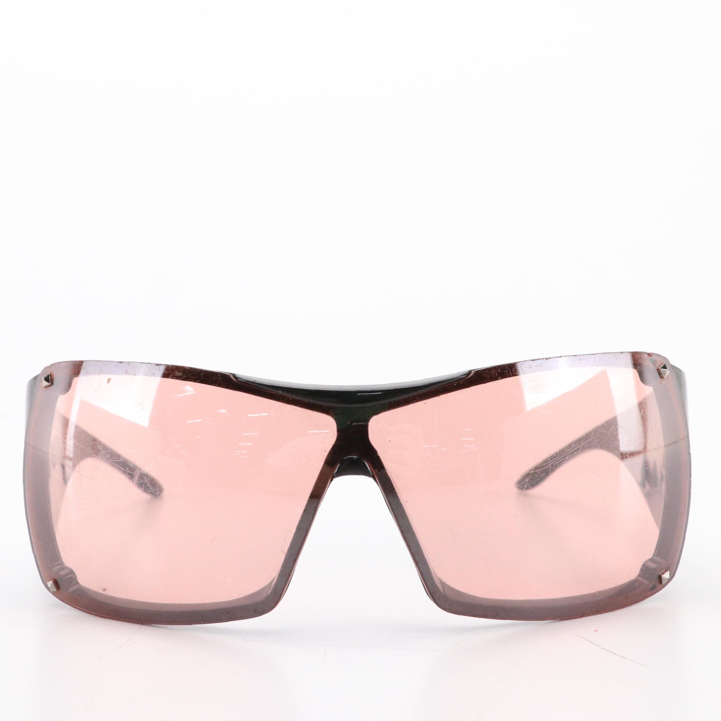 Christian Dior Overshine 2 Pink and Black Shield Sunglasses