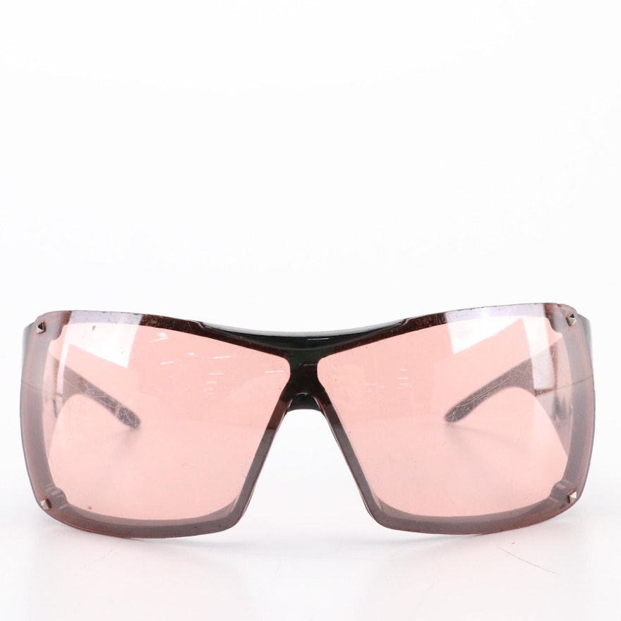 Christian Dior Overshine 2 Pink and Black Shield Sunglasses