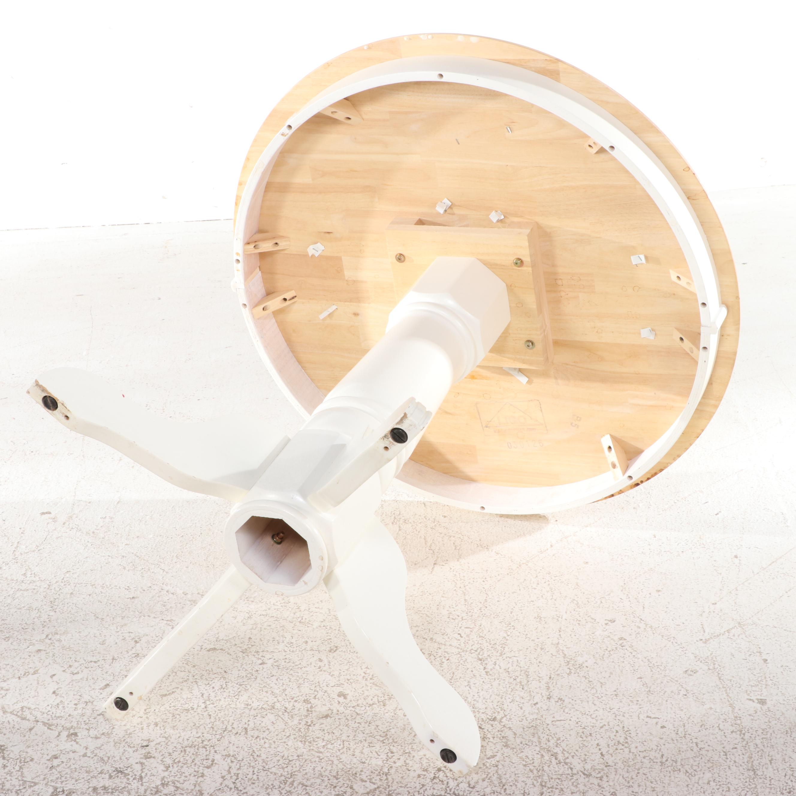 LIGO White-Painted and Rubberwood Small Dining Table