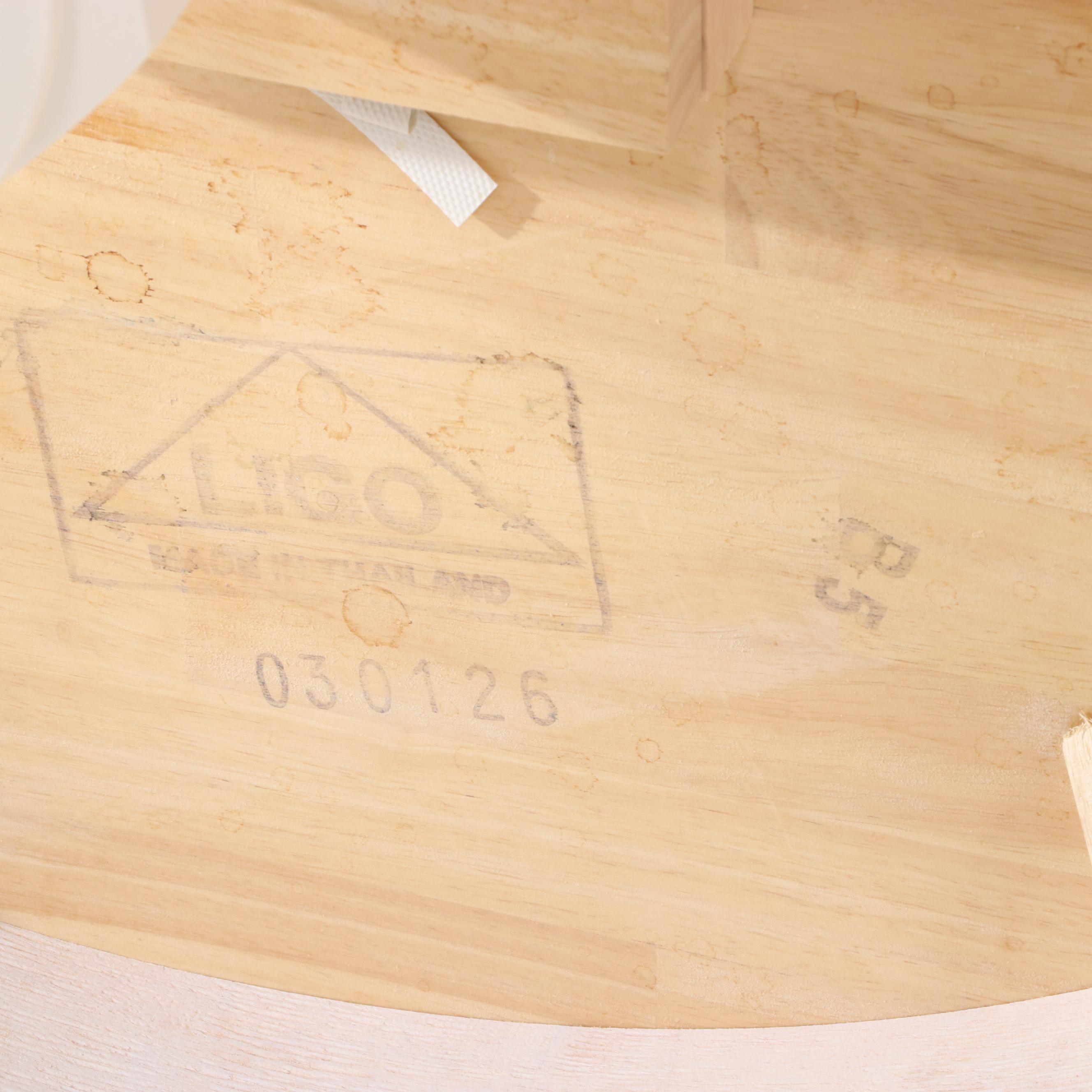 LIGO White-Painted and Rubberwood Small Dining Table