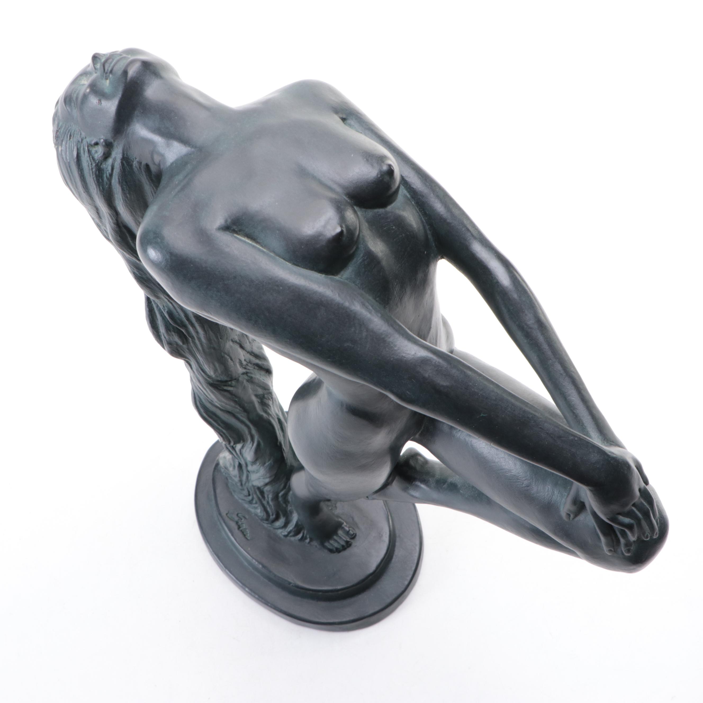 Deco Revival Austin Productions "Sultry Awakenings II" Resin & Chalkware Nude