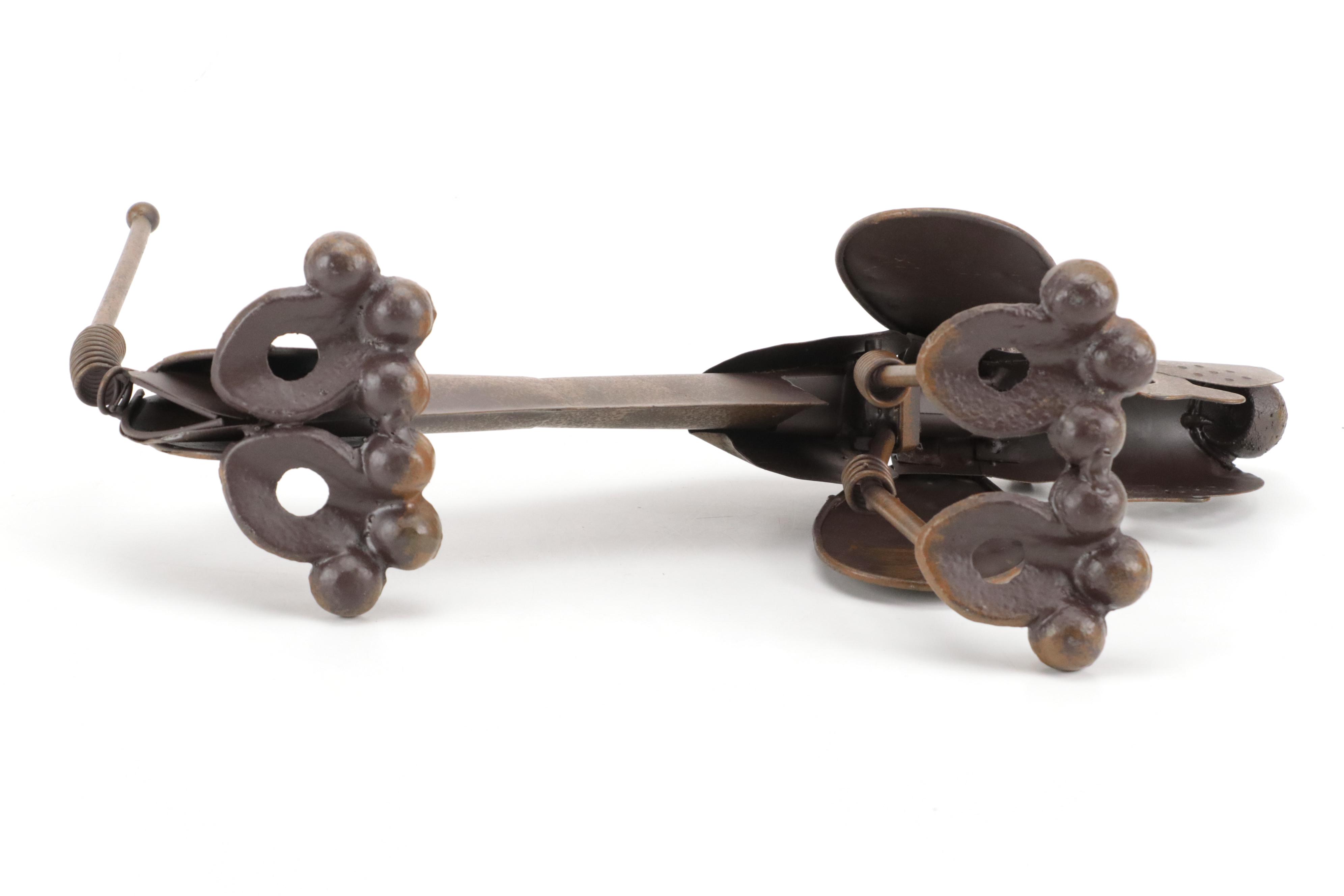 Assembled Reclaimed Metal Dog Garden Sculpture