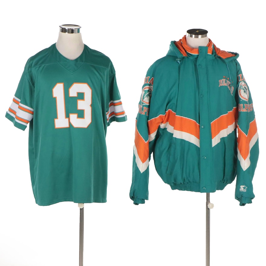 Men's Pro Line Miami Dolphins Starter Hooded Jacket and Marino Jersey