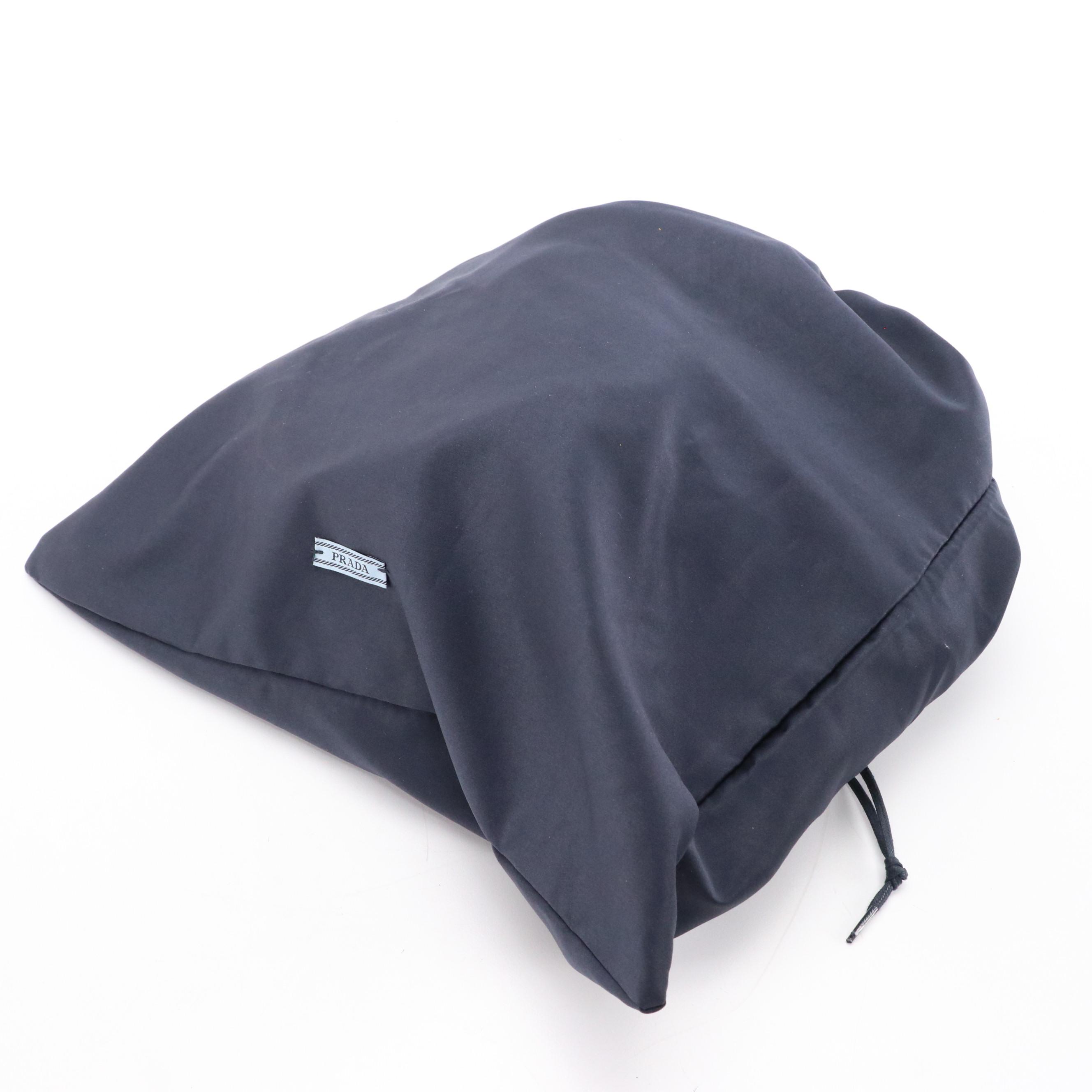 Prada Drawstring Heeled Ankle Booties in Black Patent Leather and Nylon