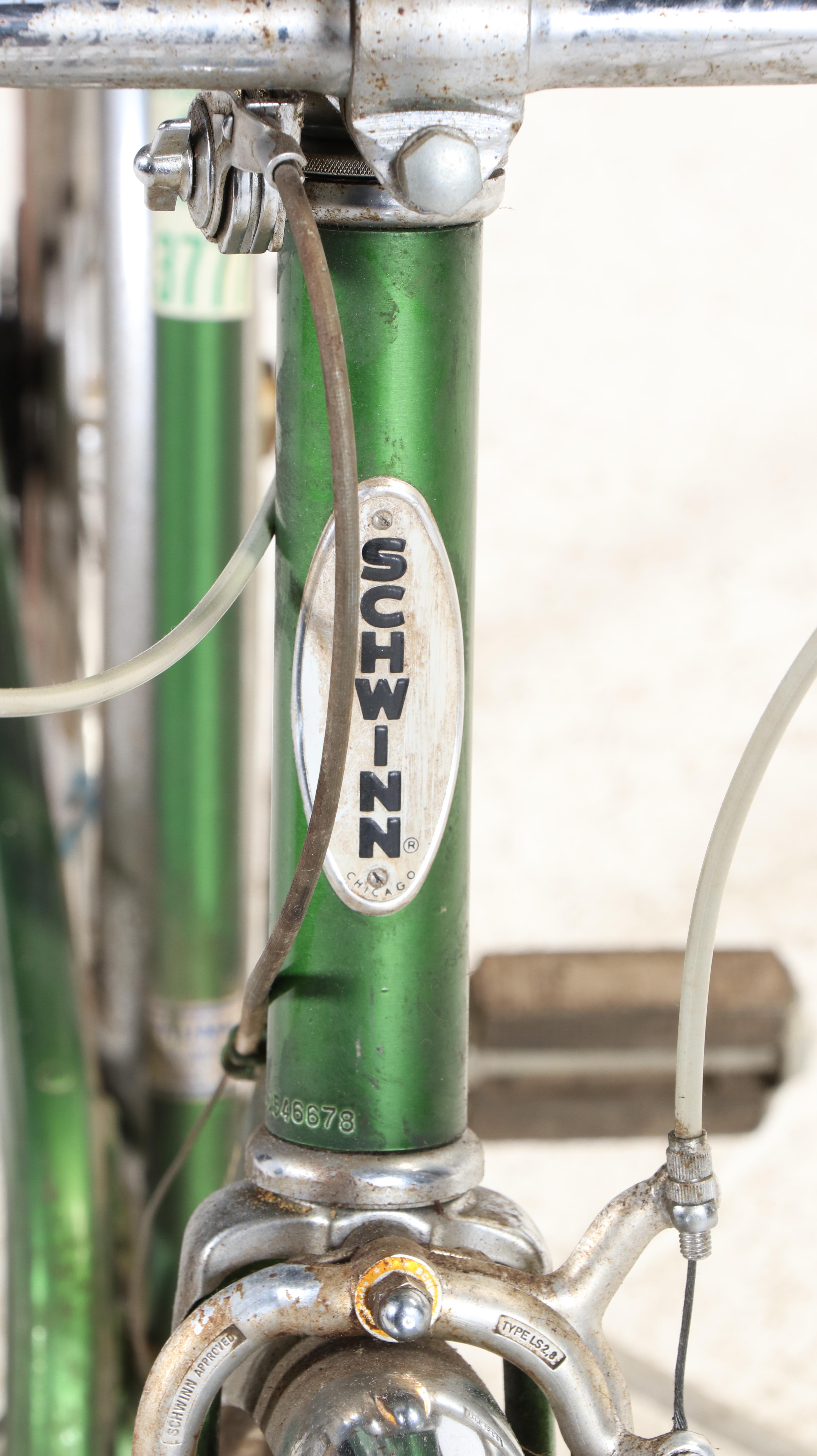 Schwinn Collegiate Green Bicycle, 1970s