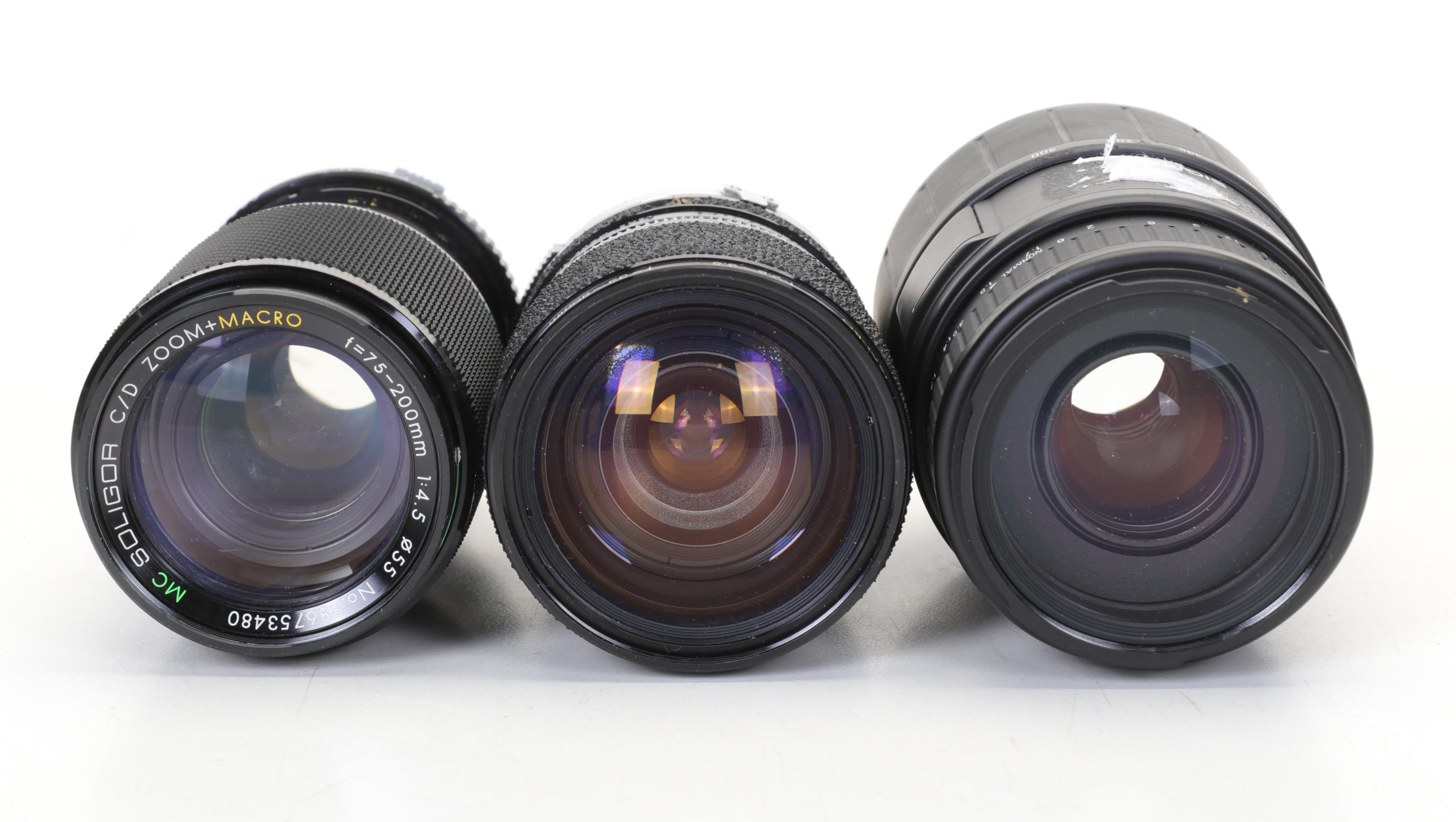 35mm Still Camera Lenses Including Olympus, Vivitar and Tokina EBTH