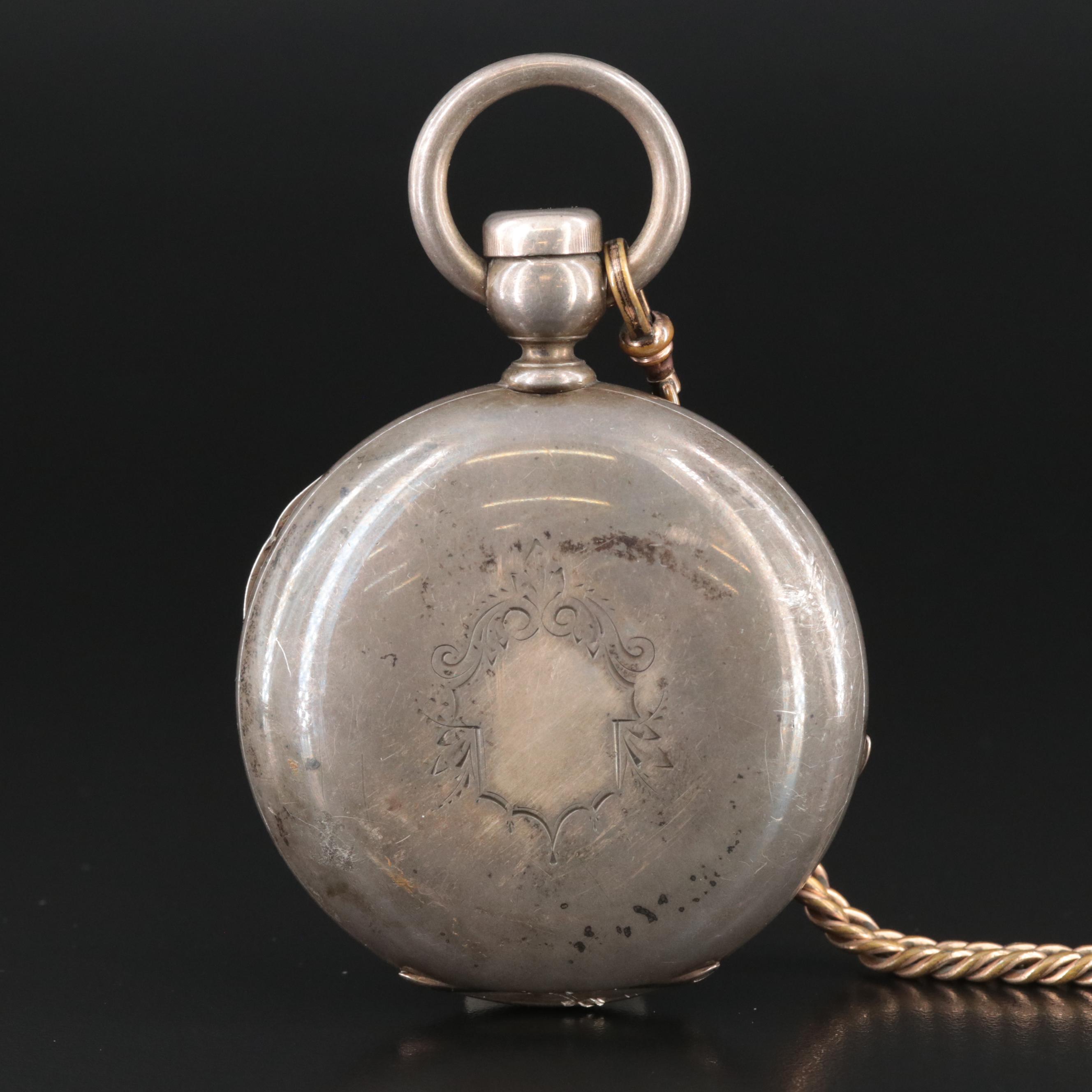 1883 Elgin National Watch Co. Coin Silver Key Wind and Set Pocket Watch