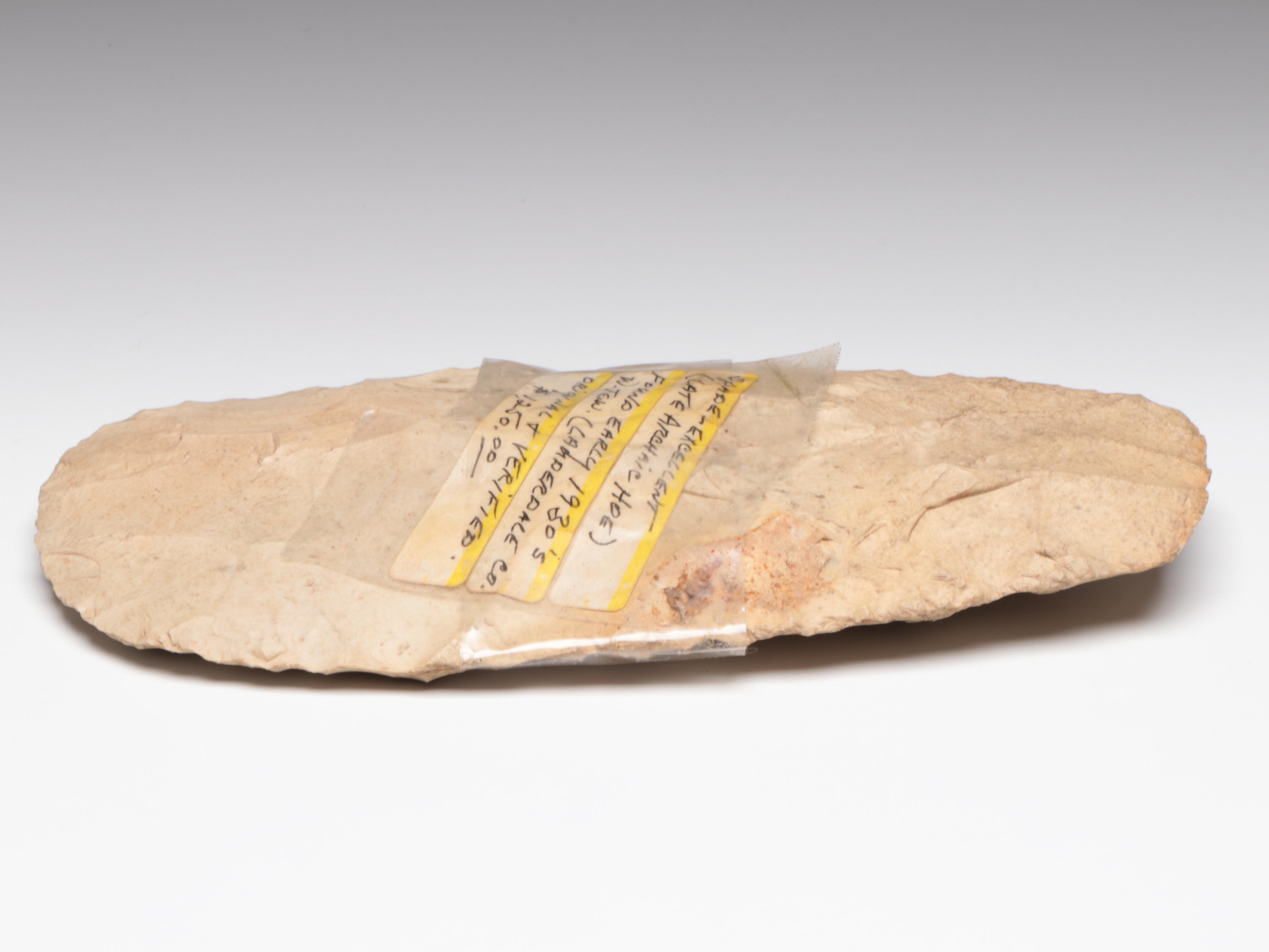 Woodland Period Mill Creek Chert Hoe, 2500 BP