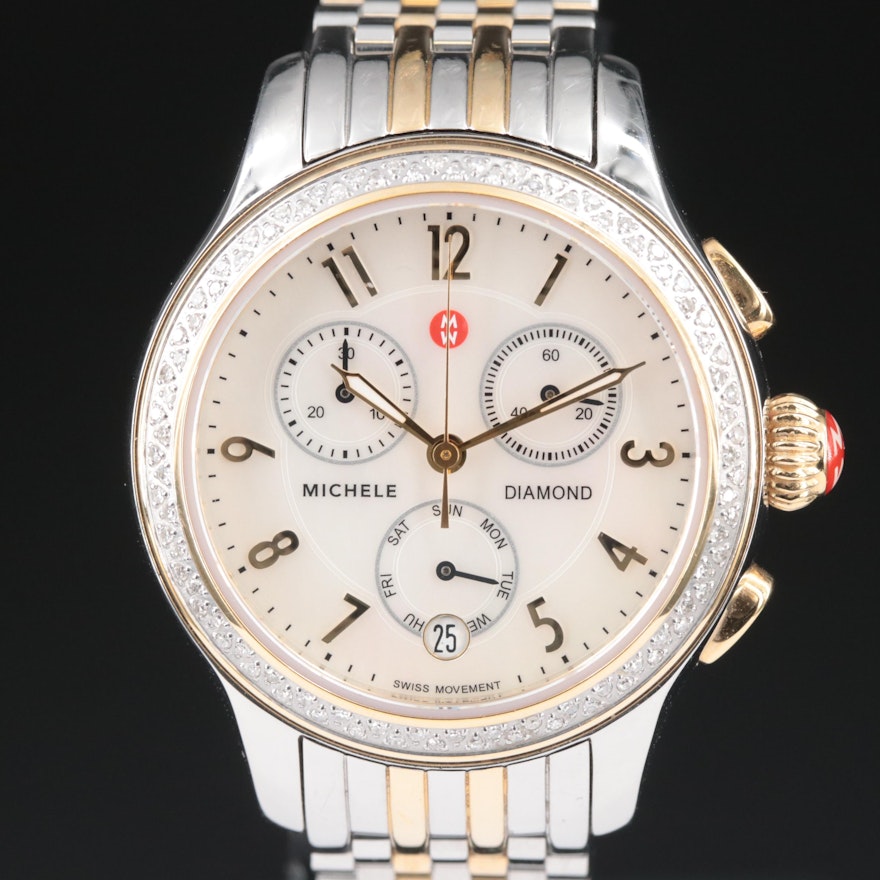 Michele Diamond Chronograph Wristwatch