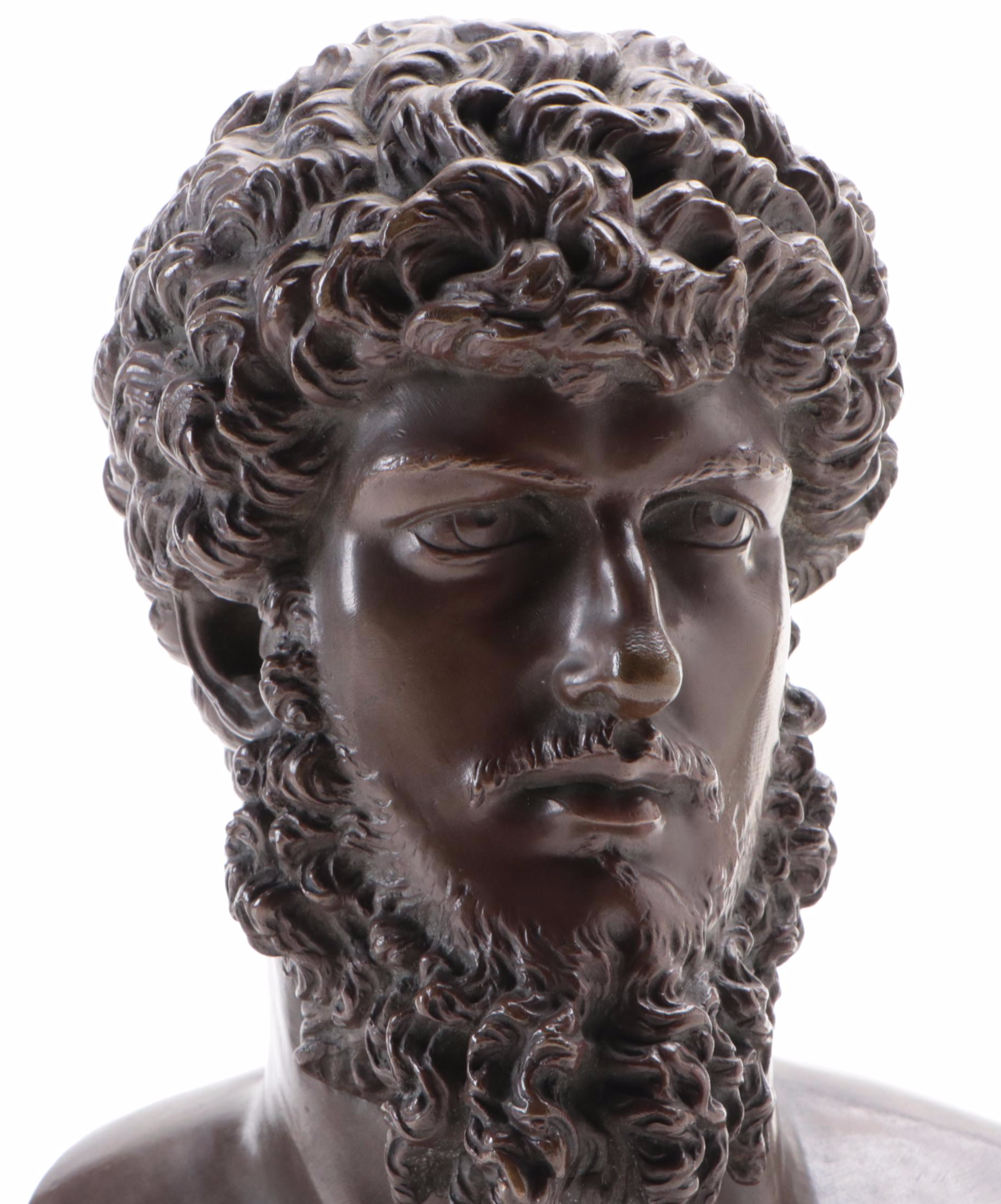 Bronze Bust of Roman Emperor Lucius Verus