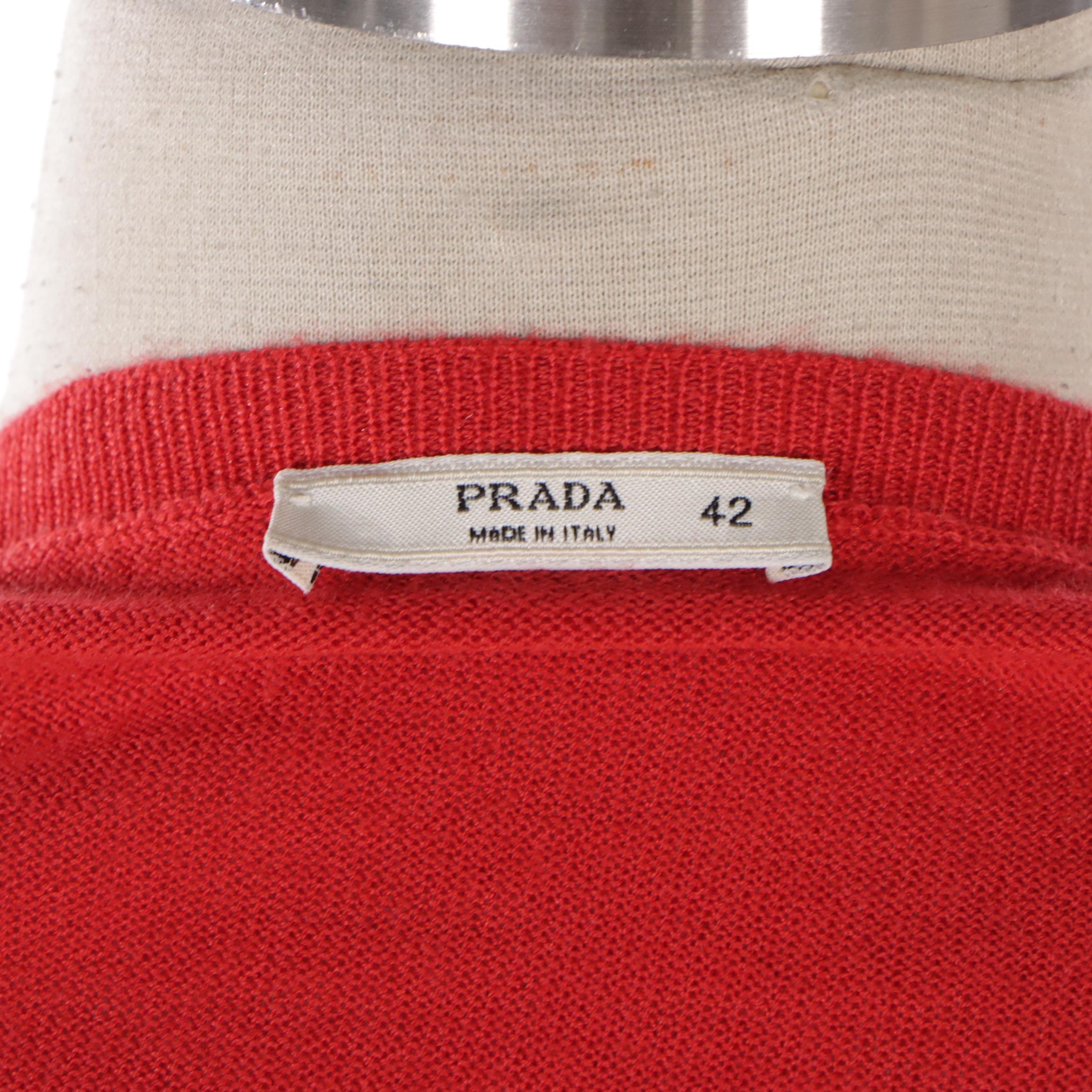 Prada Ombré Silk and Wool Blend Cardigan