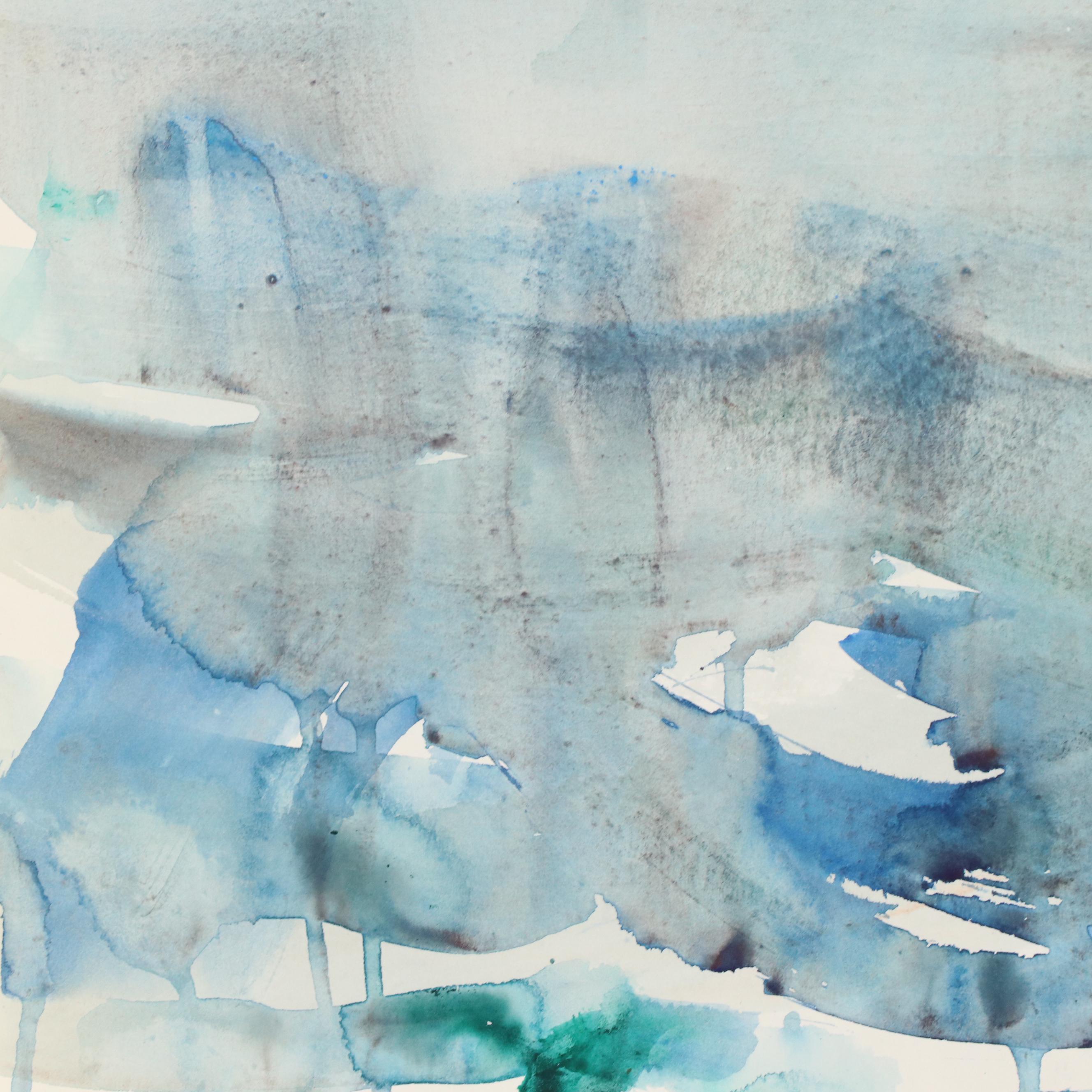 Jack Meanwell Abstract Modern Watercolor Painting, 1978
