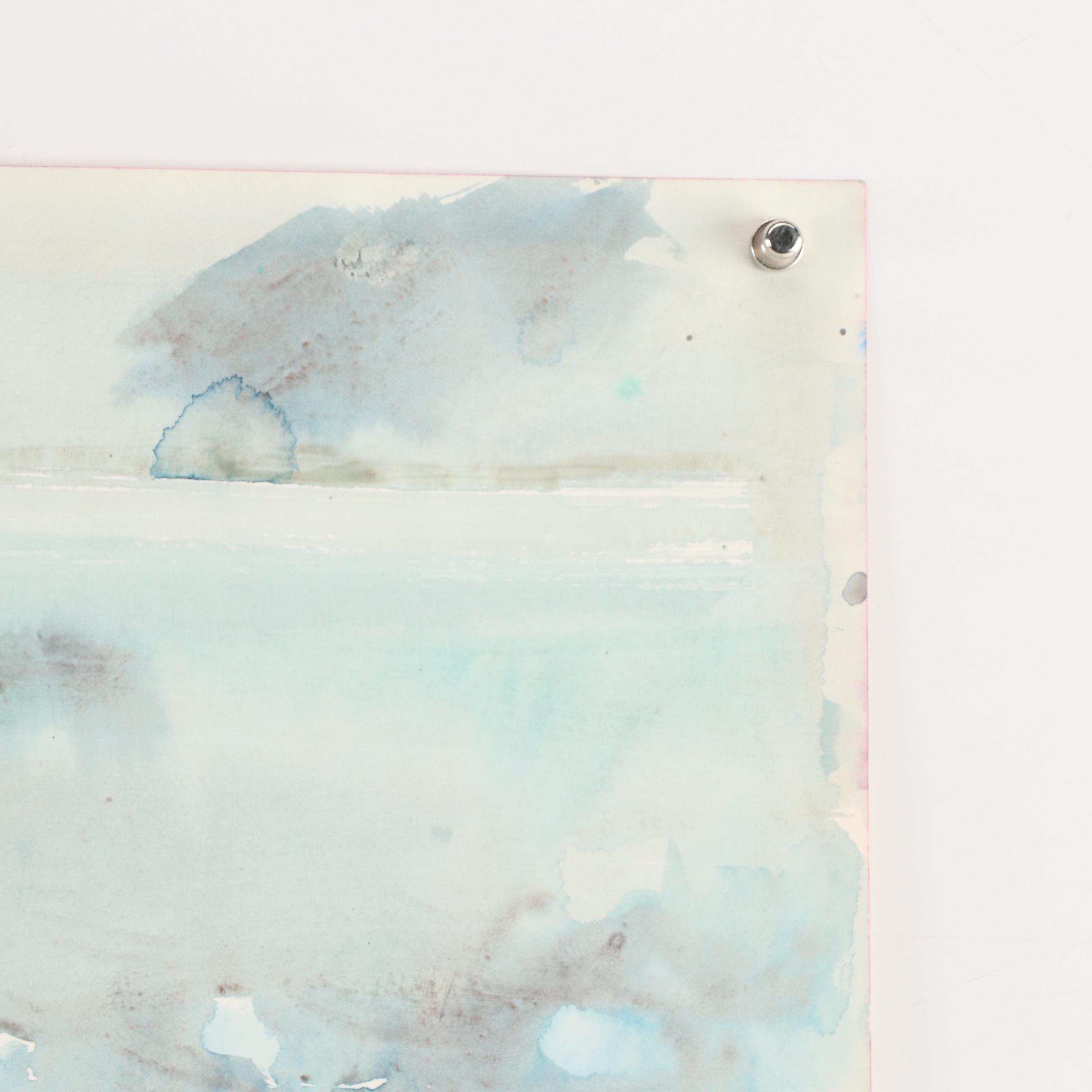 Jack Meanwell Abstract Modern Watercolor Painting, 1978