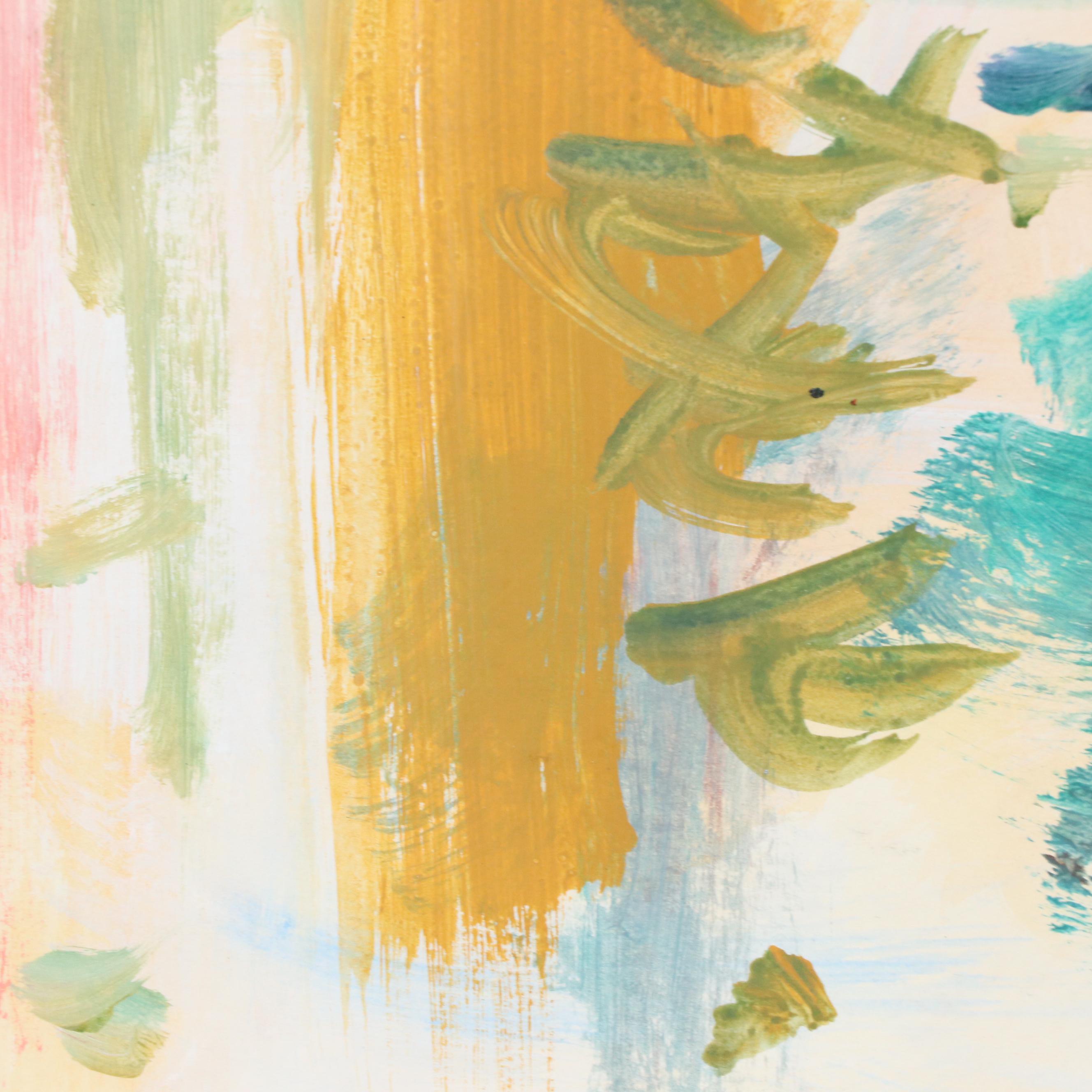 Jack Meanwell Abstract Modern Oil Painting, 1982