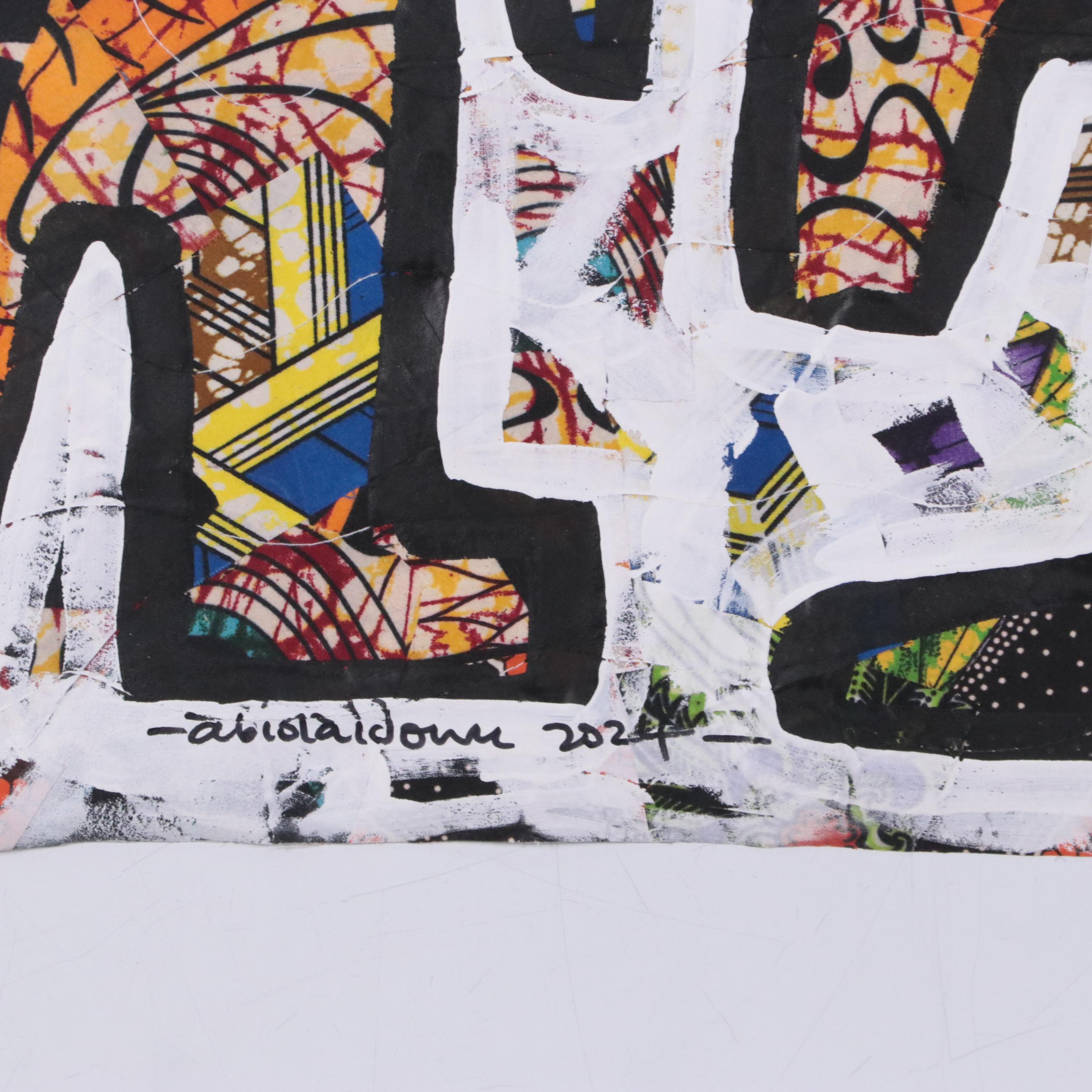 Abiola Idowu Figurative Mixed Media Painting "My Love III," 2024