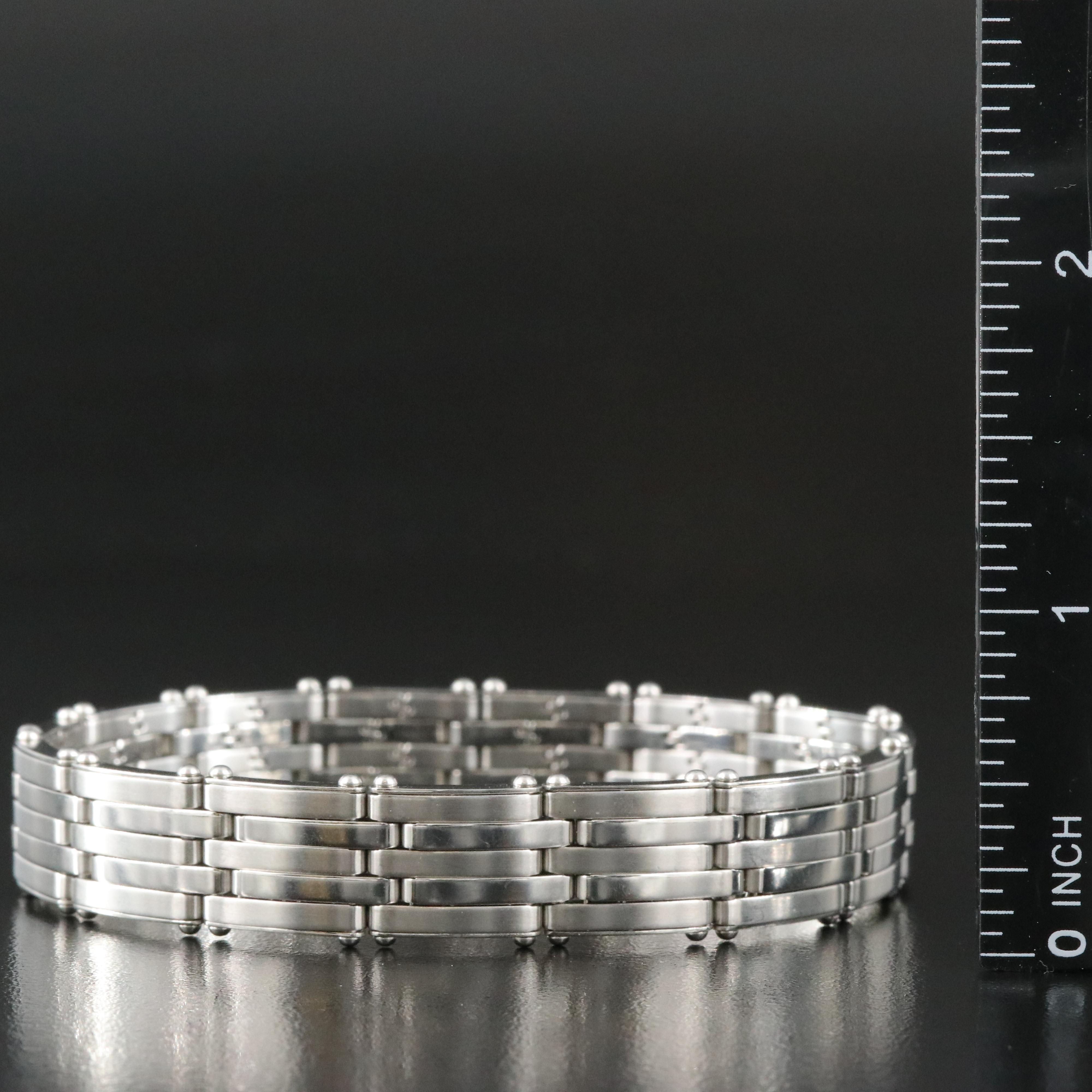 Italian Milor Stainless Steel Expandable Panther Bracelet