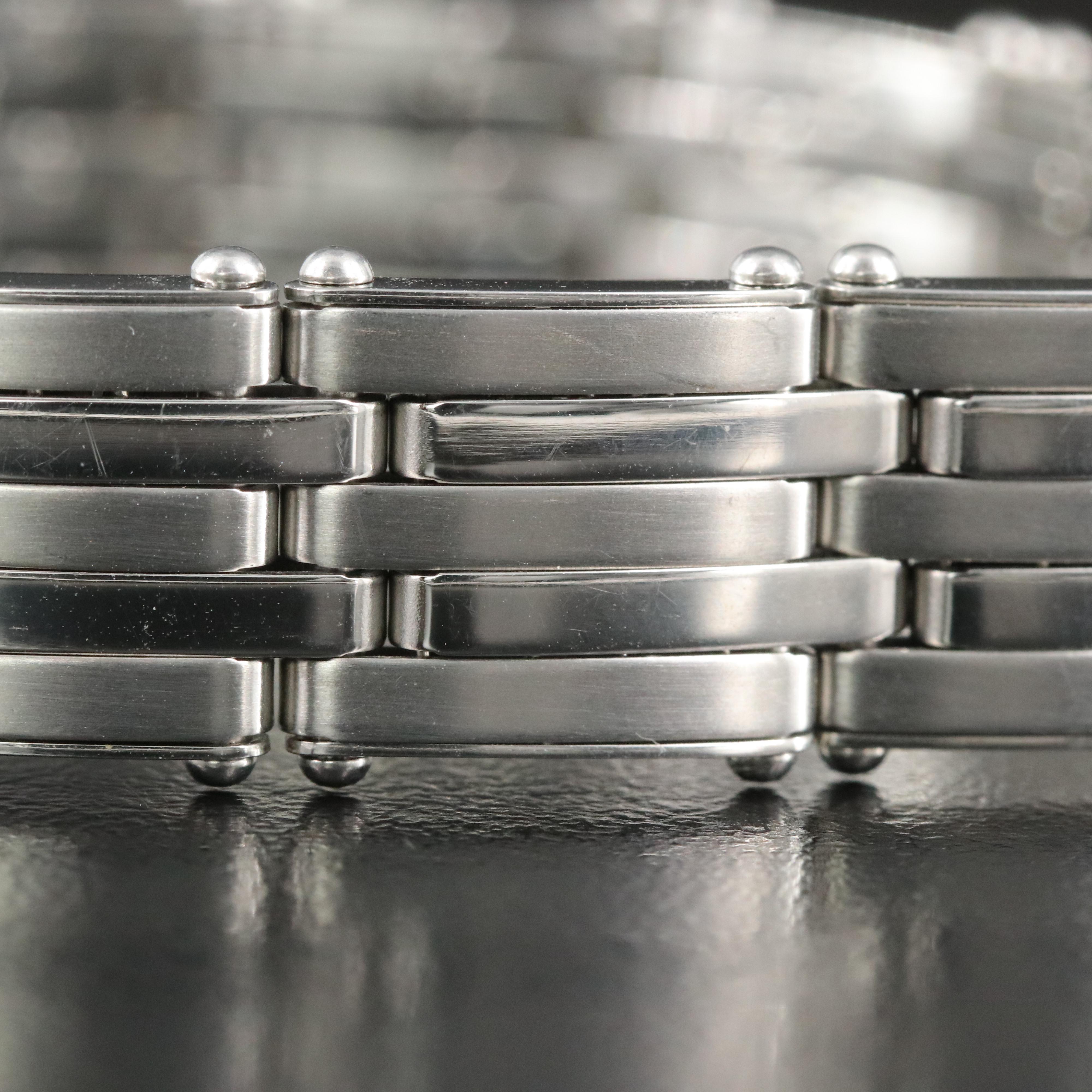 Italian Milor Stainless Steel Expandable Panther Bracelet