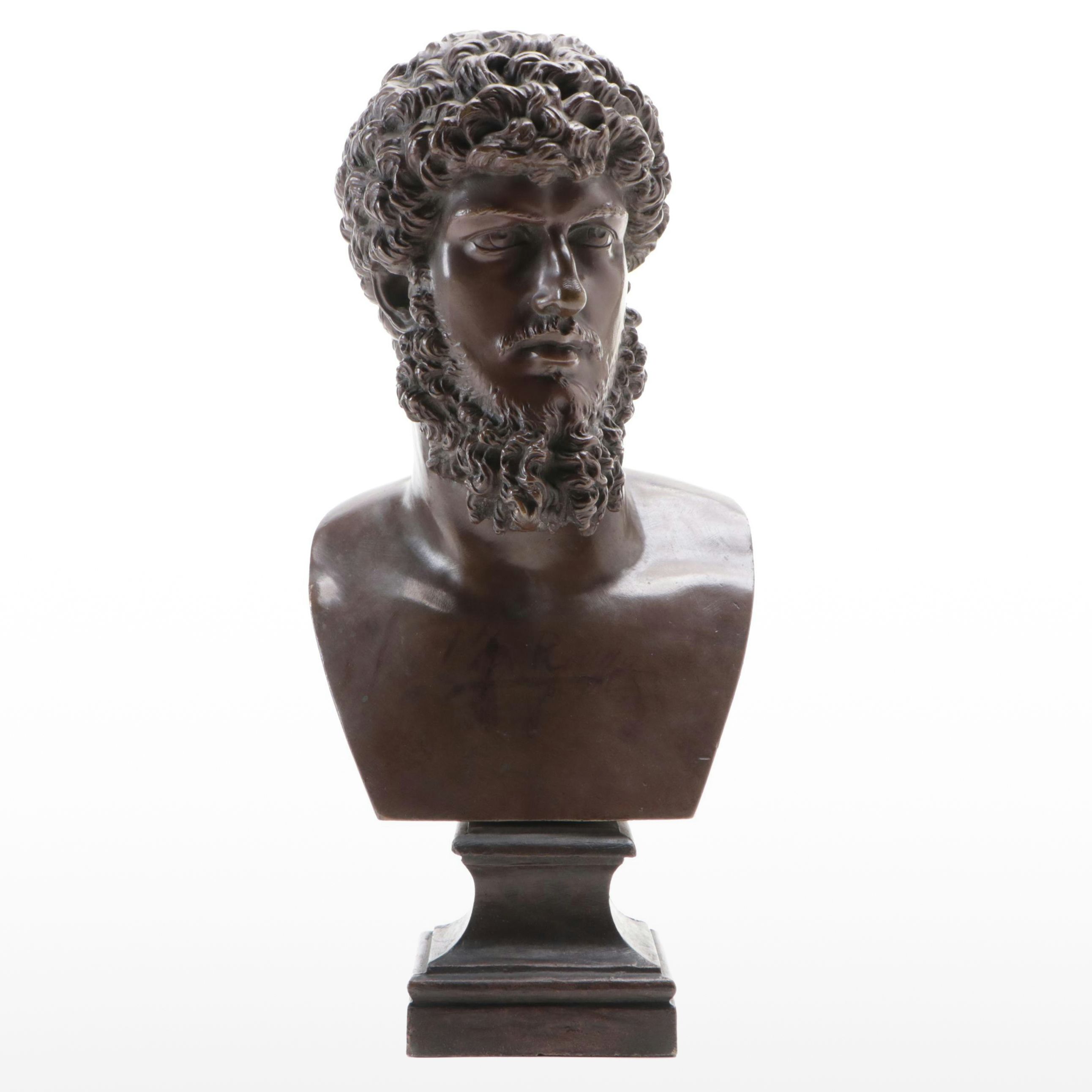 Bronze Bust of Roman Emperor Lucius Verus