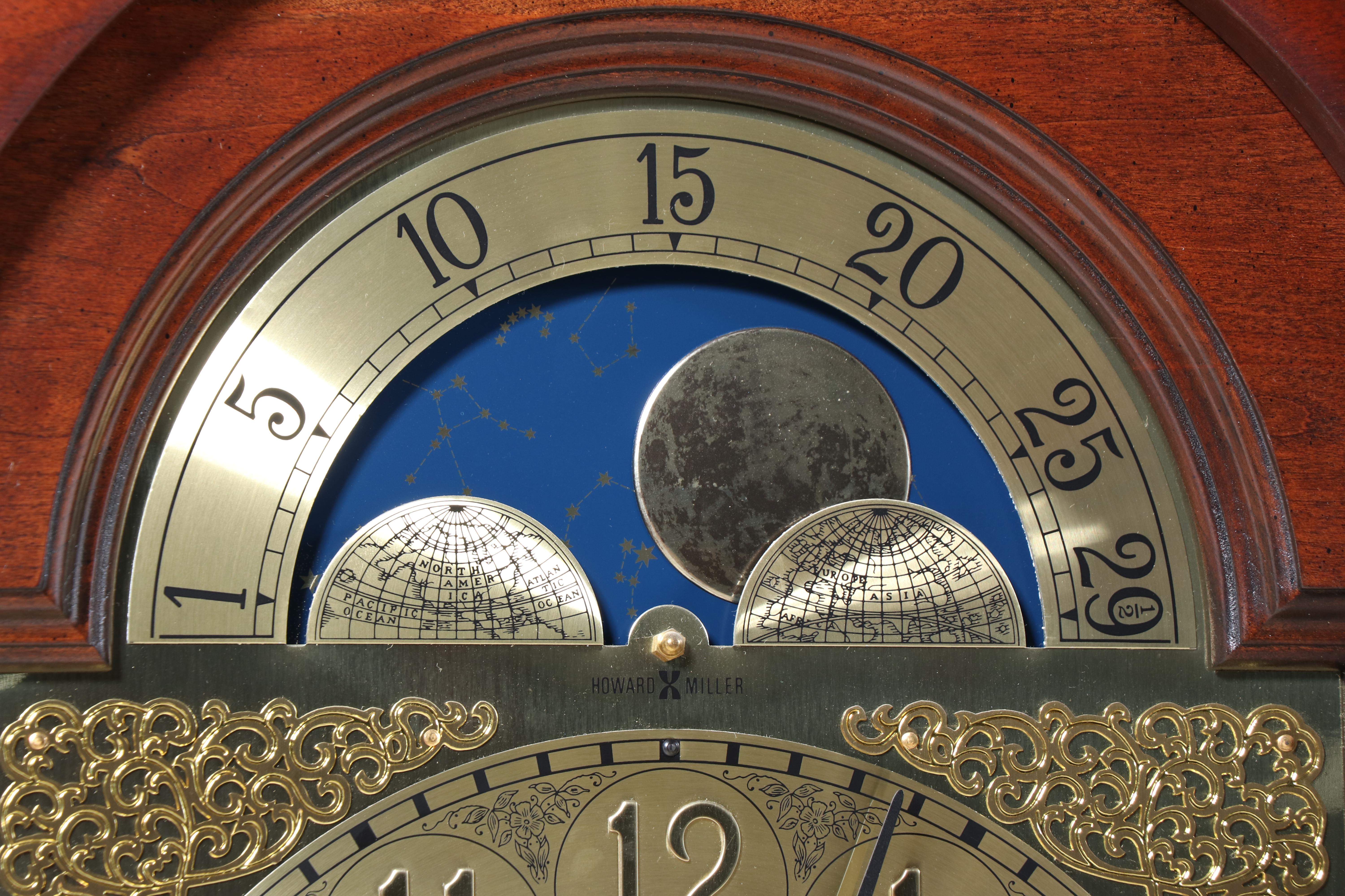 Howard Miller Wooden Grandfather Clock, 1989