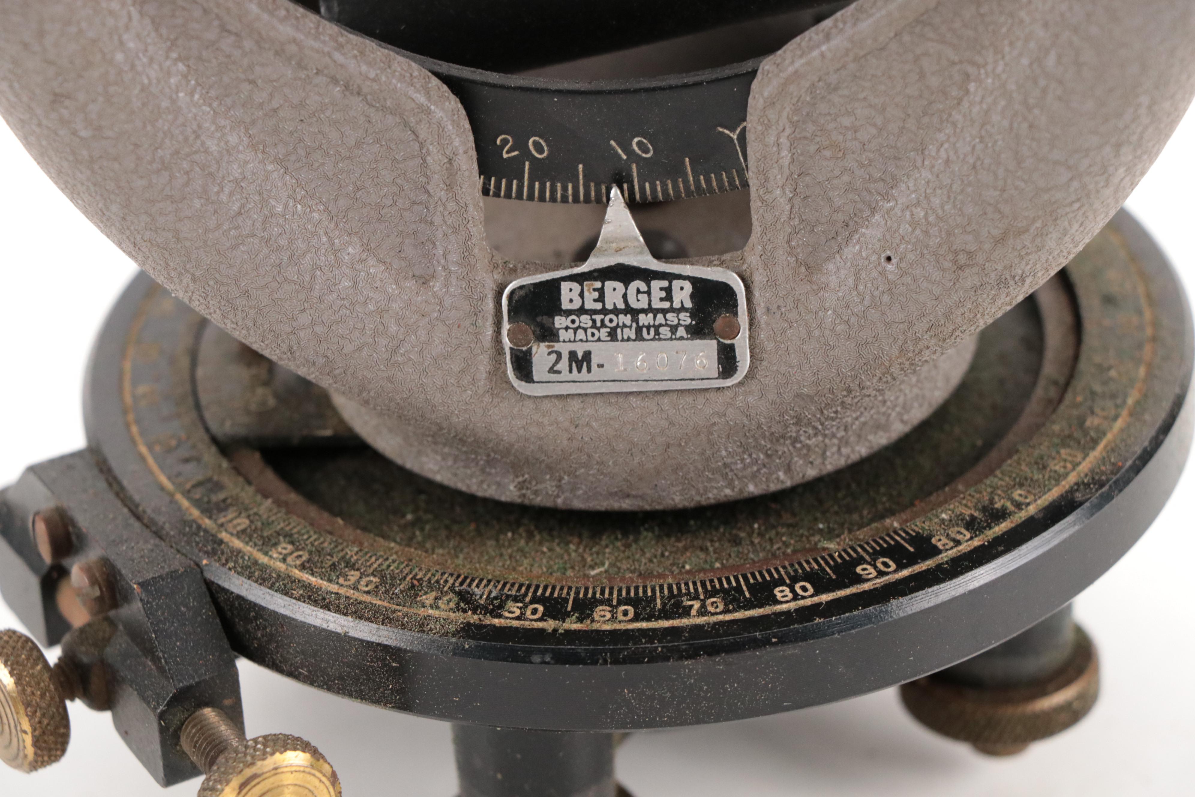 Berger Surveying Transit Level, Mid-20th Century