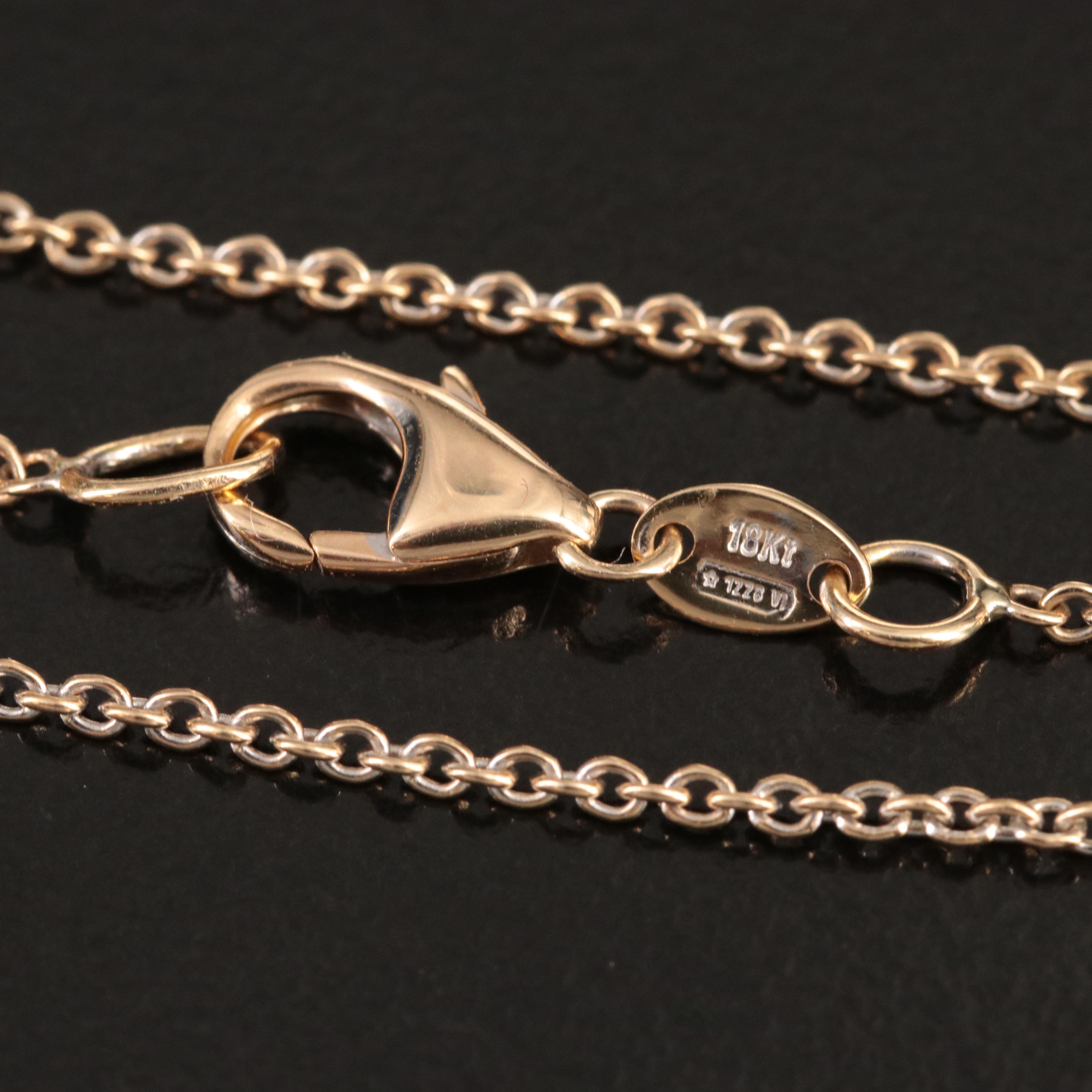 Roberto Coin Chic and Shine 18K Pendant Necklace with a Diamond Bale