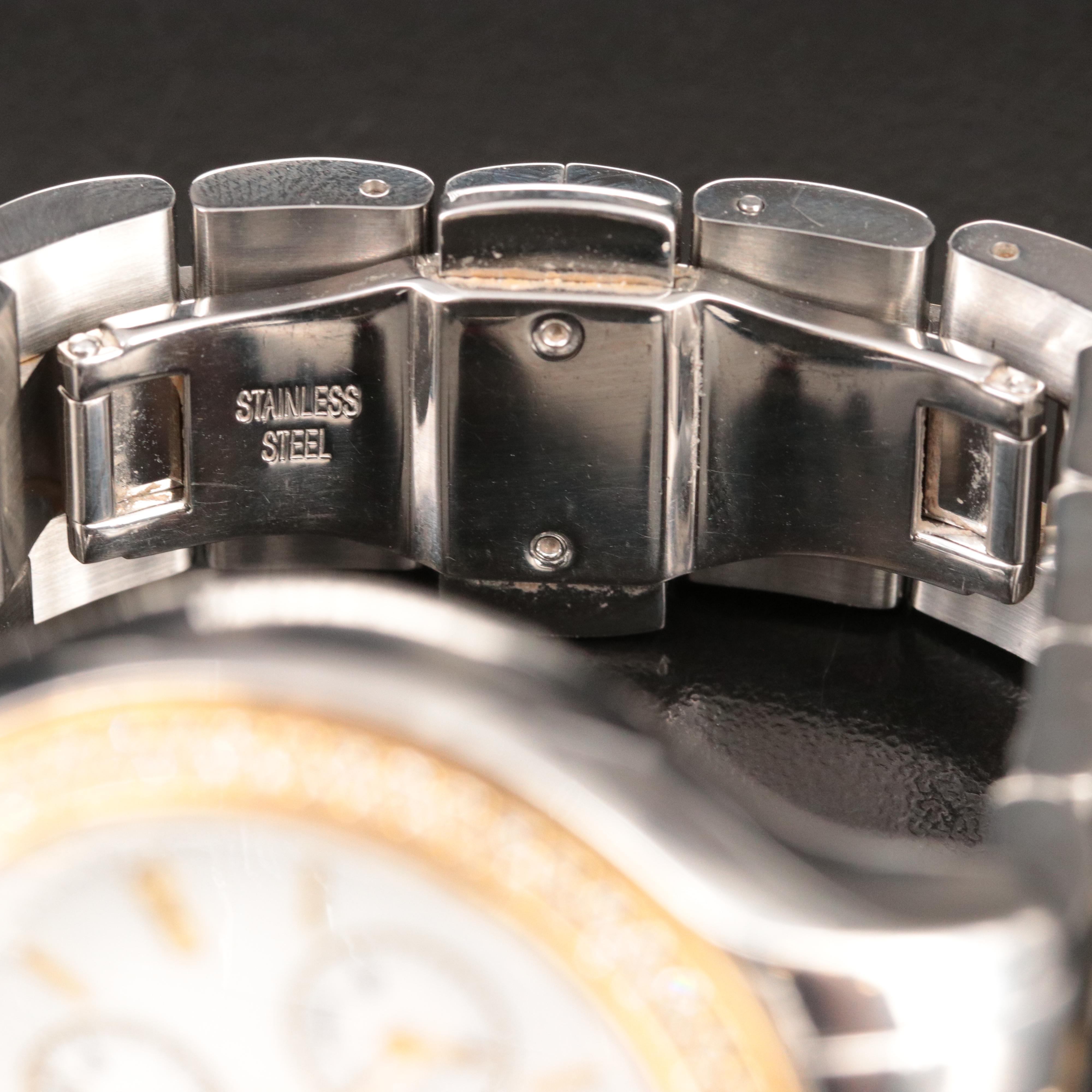 Michele Jetway Diamond, Mother-of-Pearl Dial Chronograph Watch