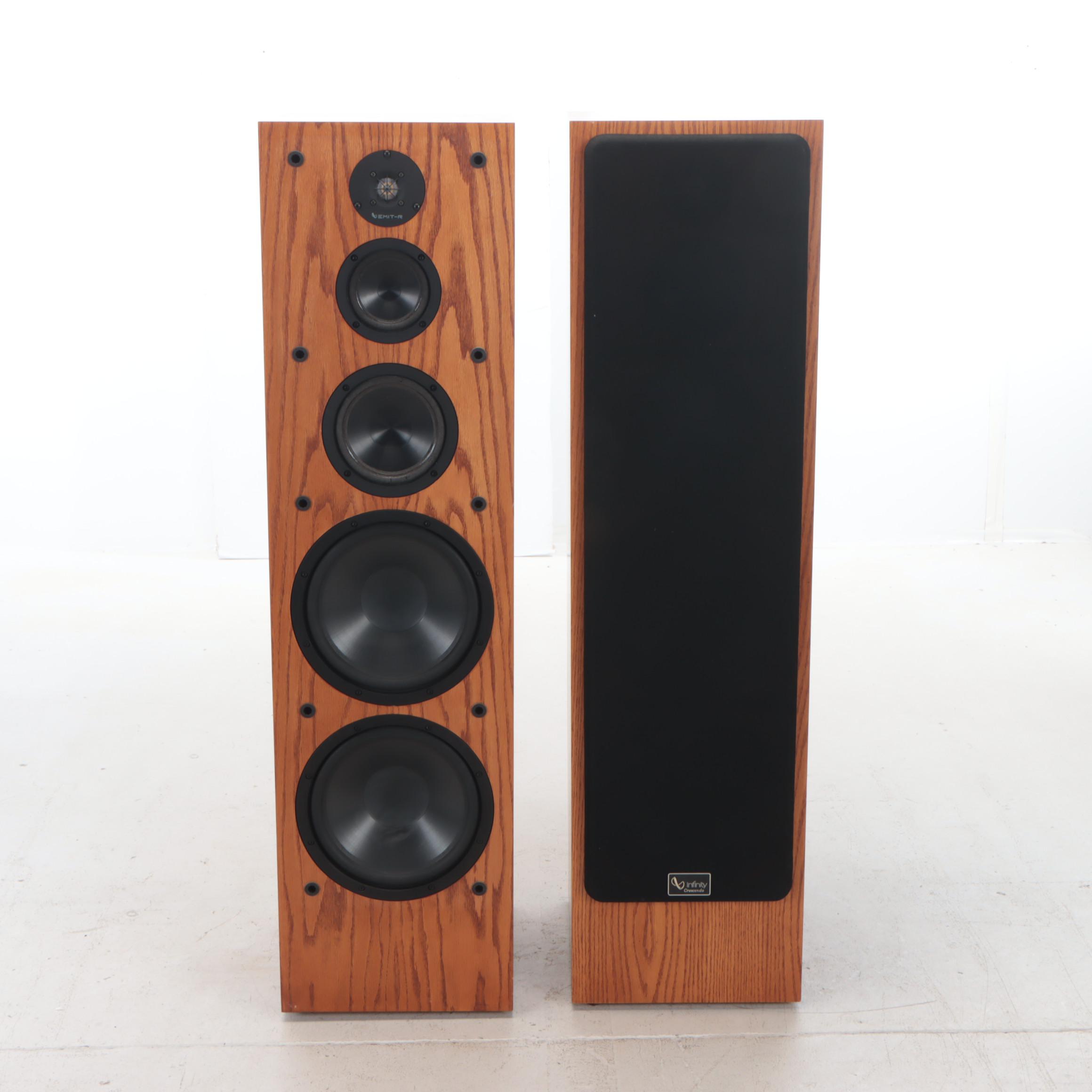 Infinity CS-3009 Oak Finish Crescendo Speakers, 1990s