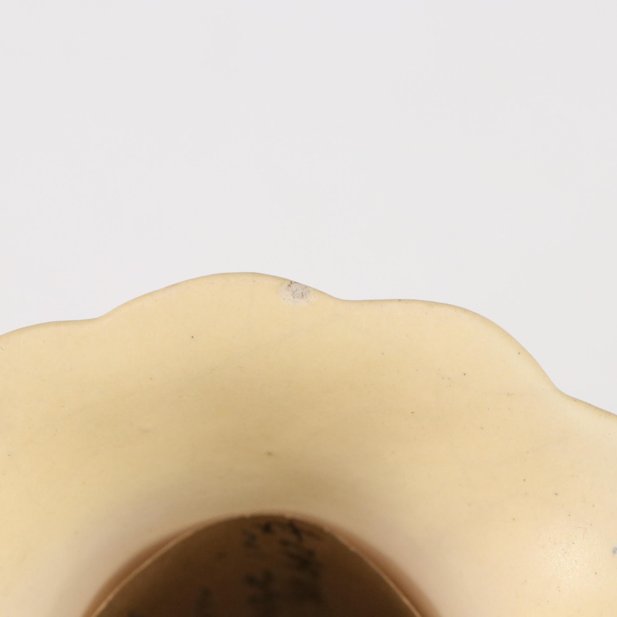 Mid Century Modern Ceramic Bison Planter with Kitten and Hull Vases